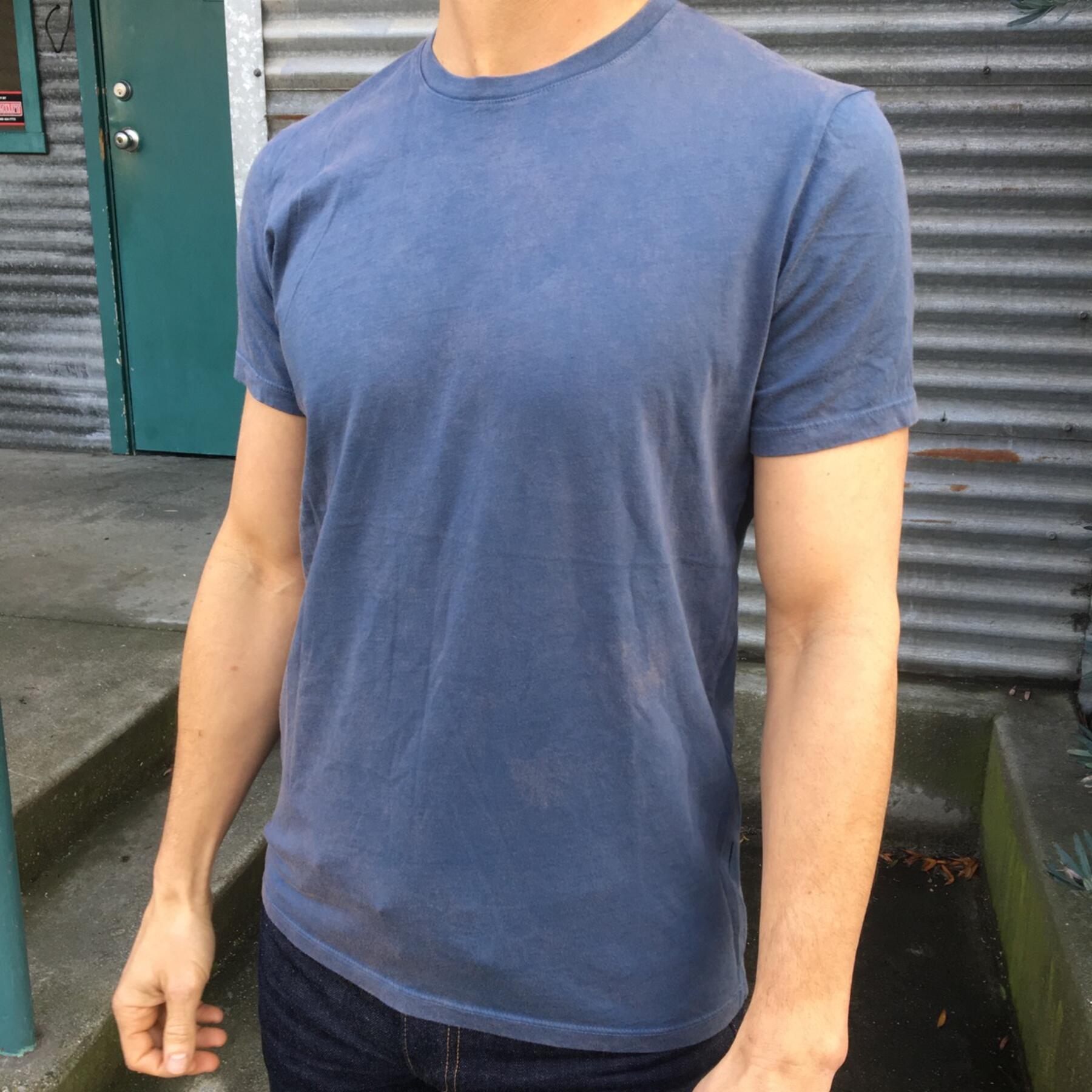 gustin mineral washed t-shirt - steel blue