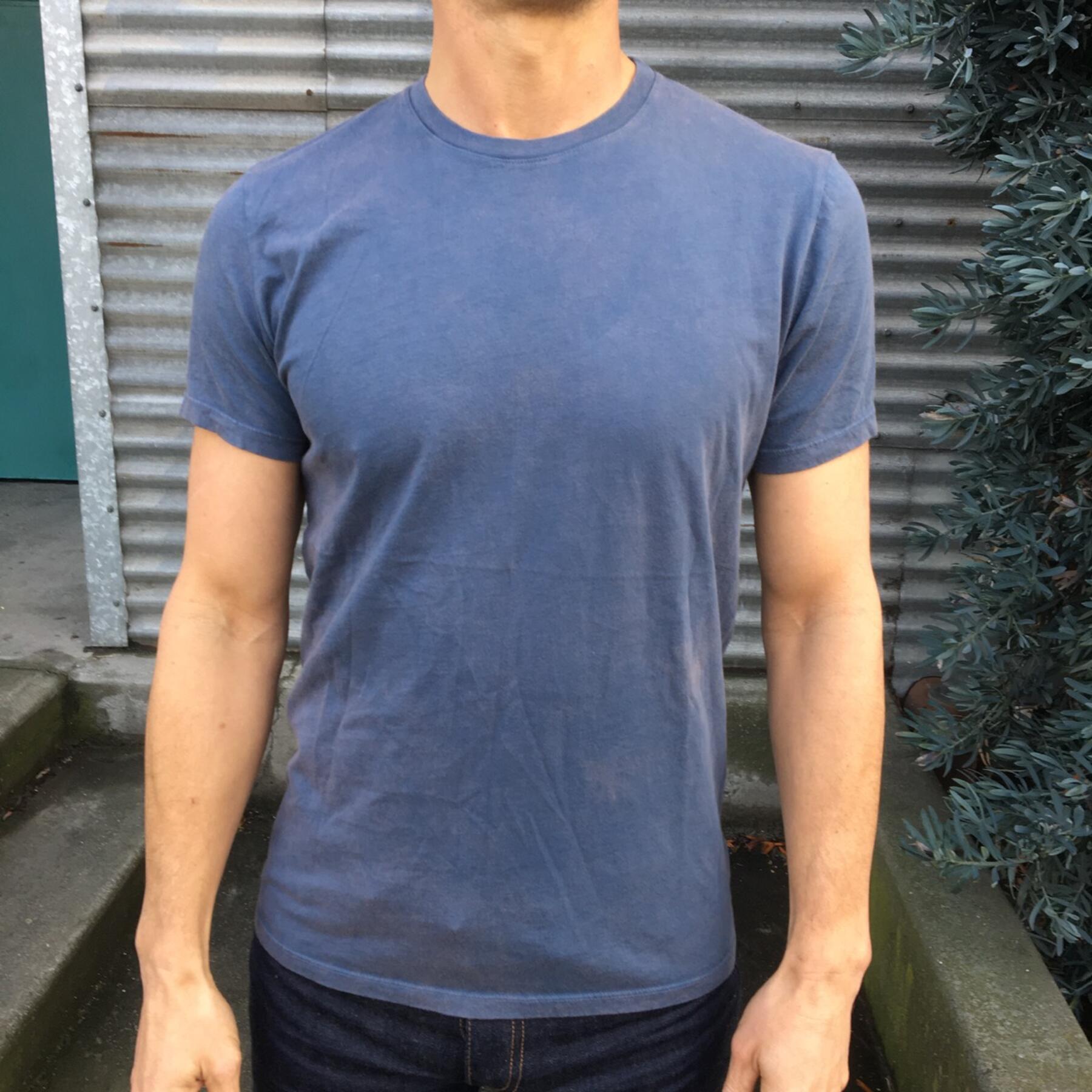 gustin mineral washed t-shirt - steel blue