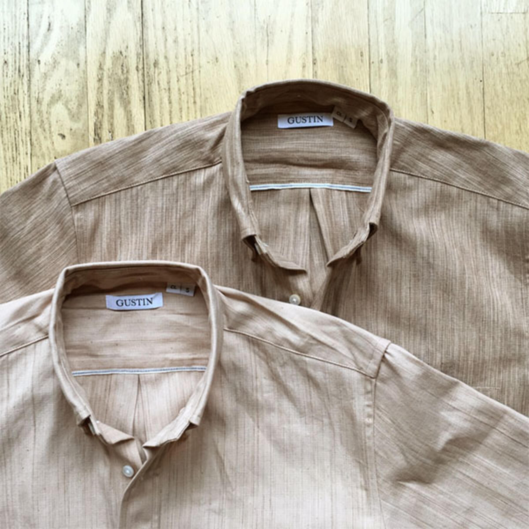 gustin #454 light persimmon selvedge chambray