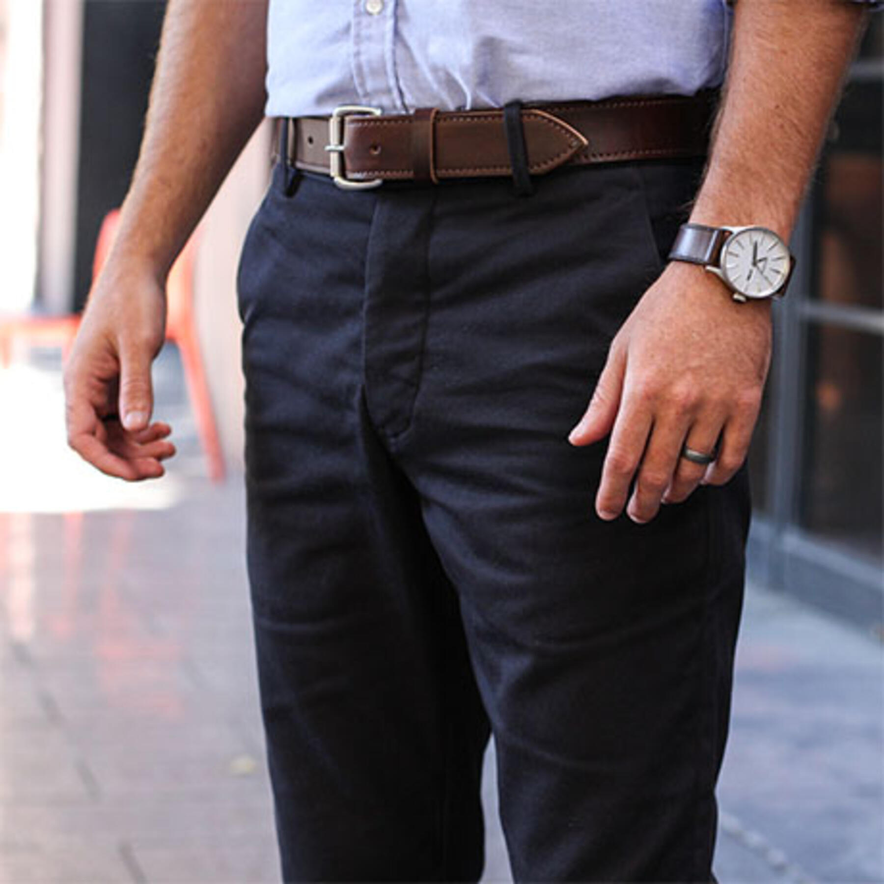 gustin #109 khaki open herringbone