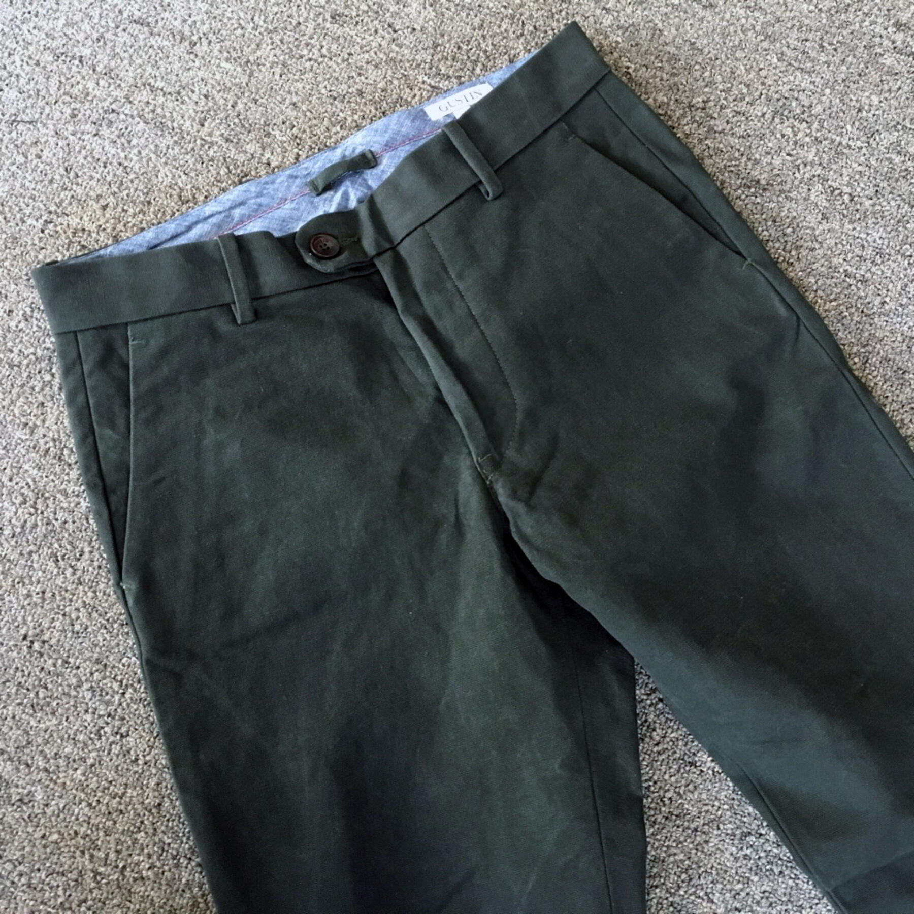 gustin #74 dark olive duck canvas chino