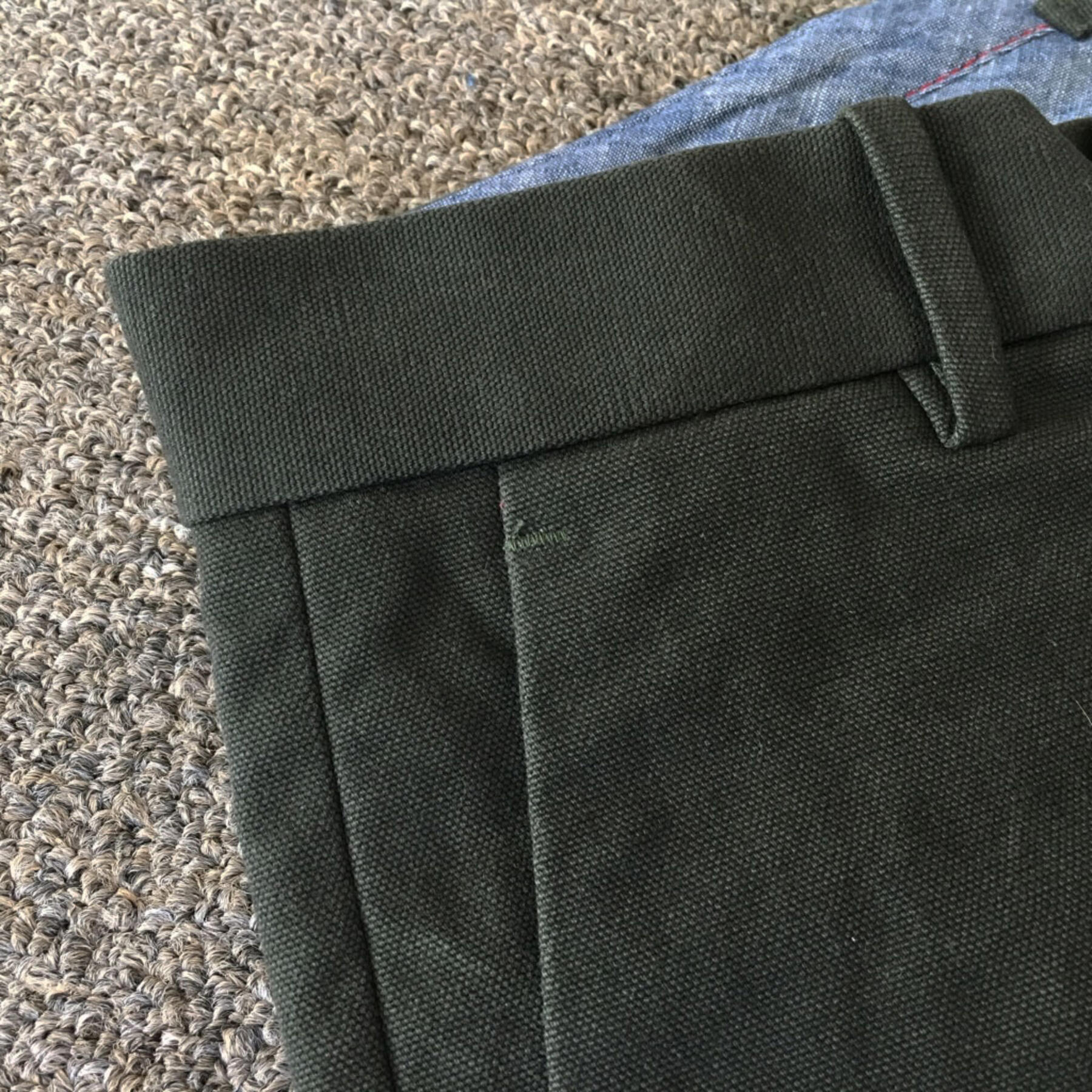 gustin #74 dark olive duck canvas chino