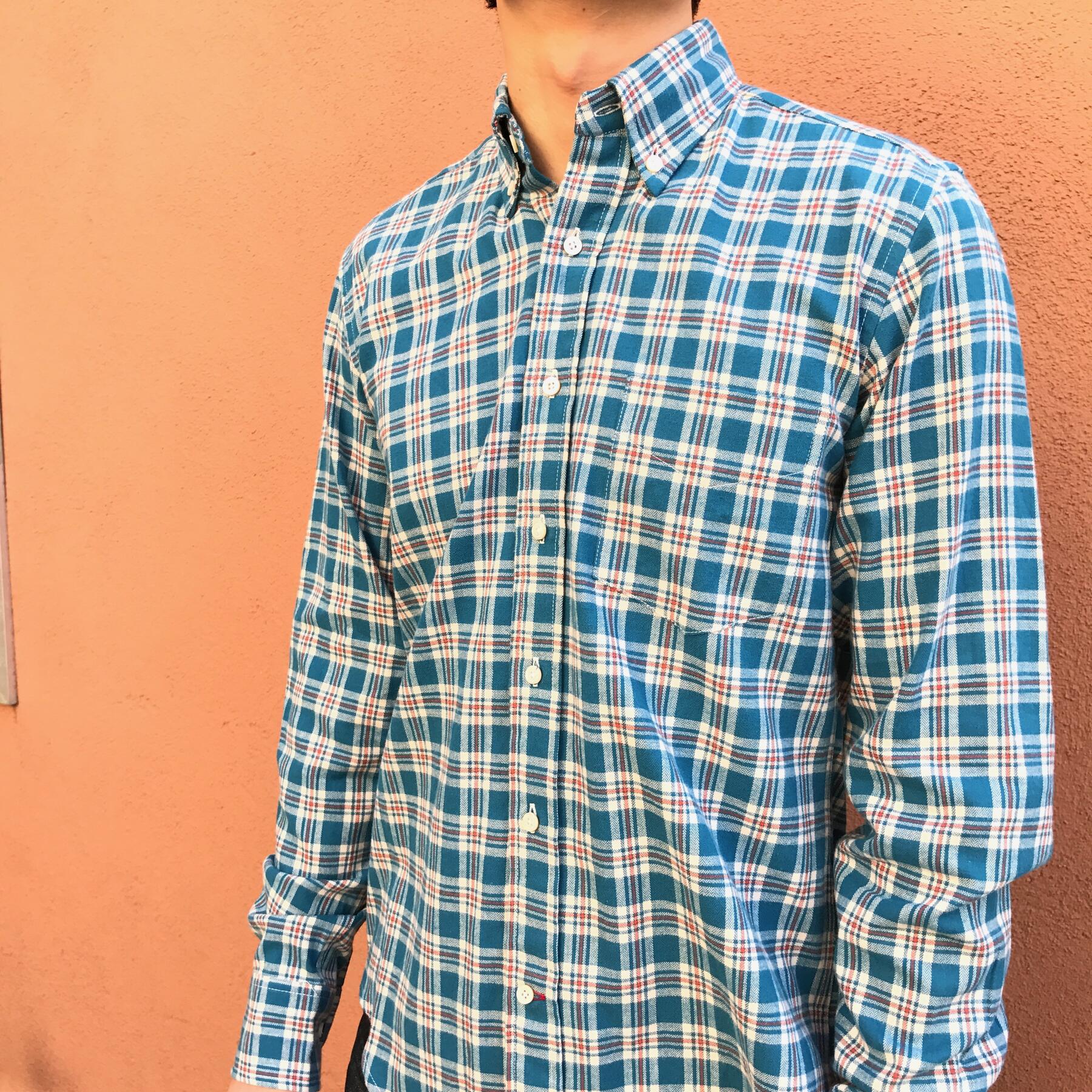gustin aqua herringbone plaid