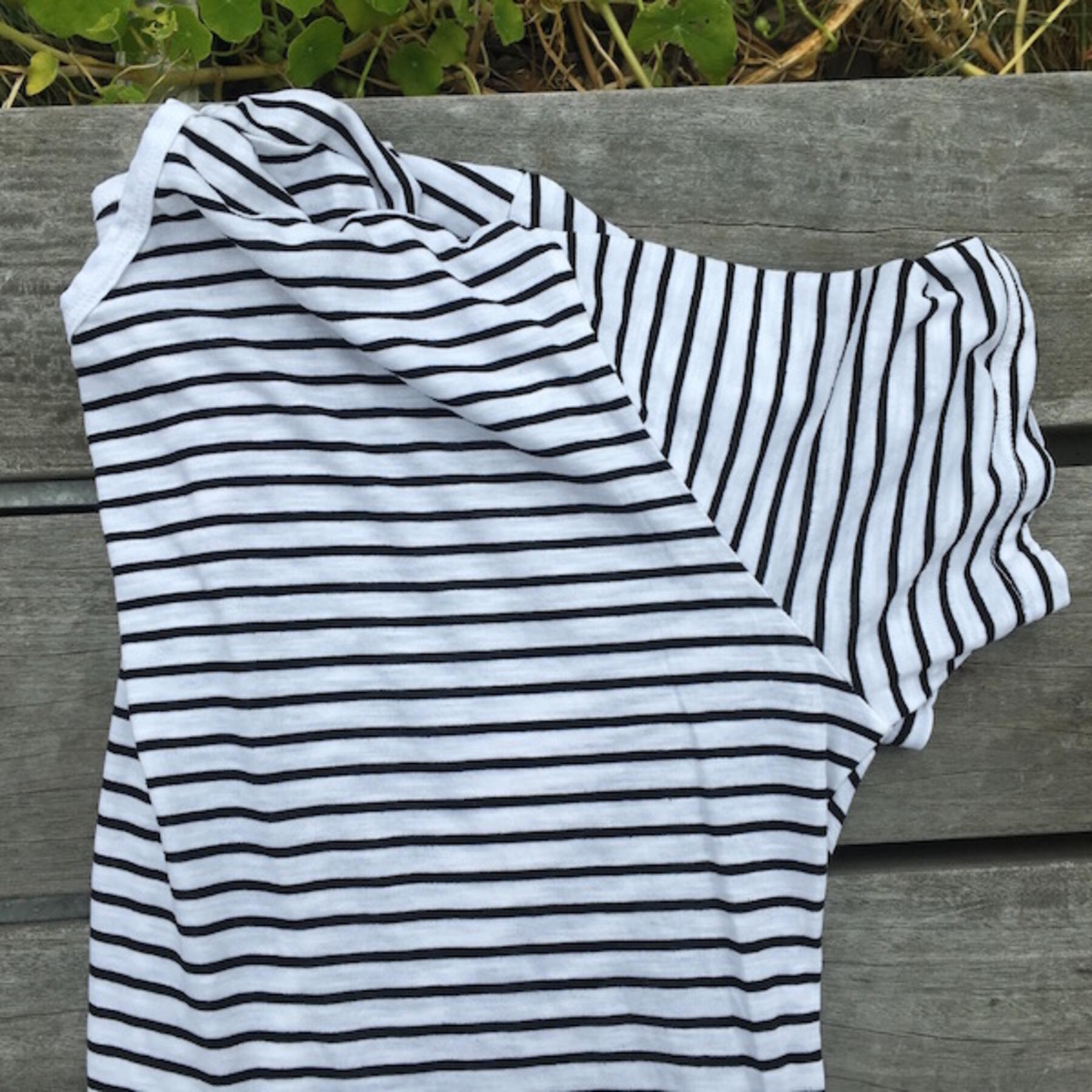 gustin slub striped t-shirt 2pk (white, black)