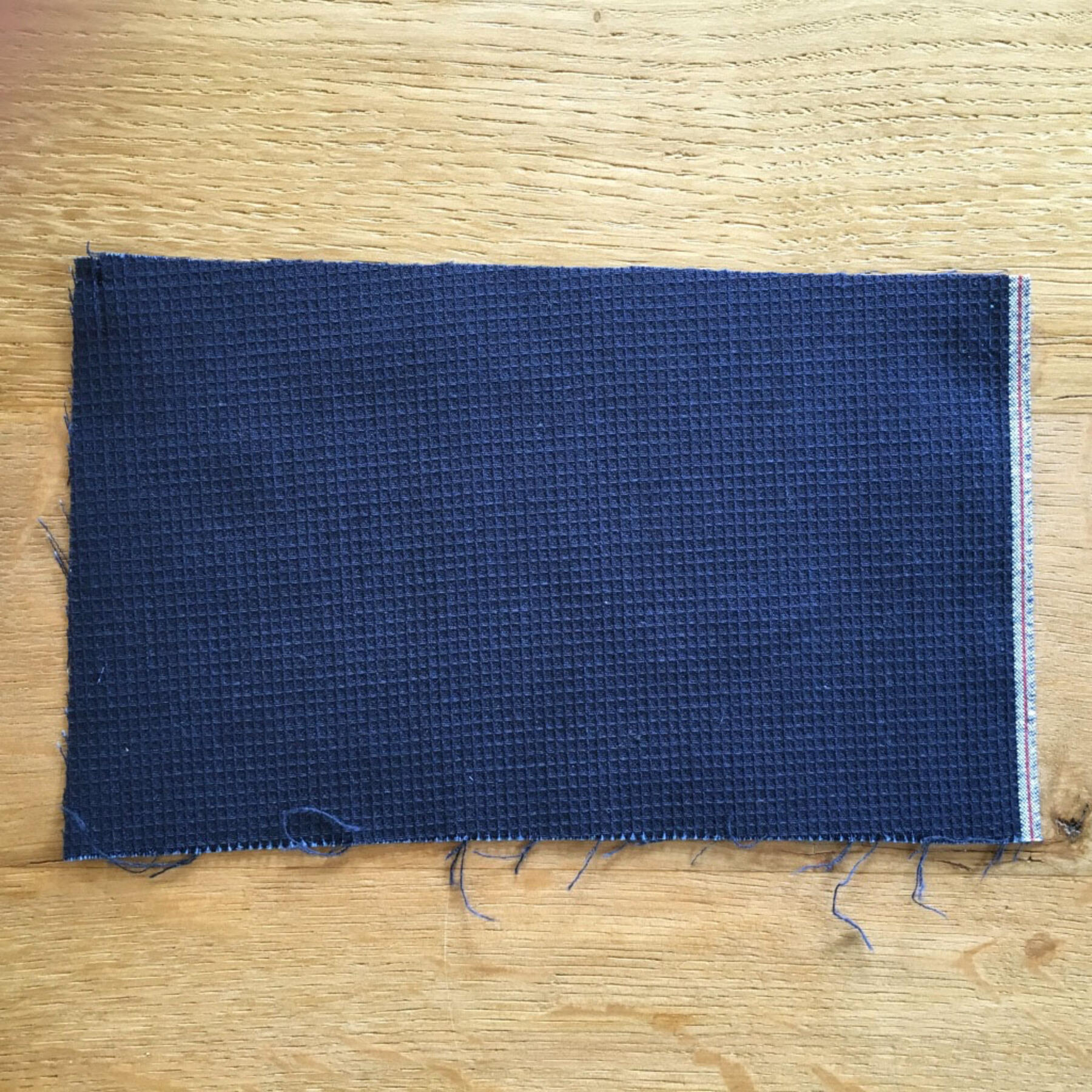 gustin #477 selvedge indigo grid