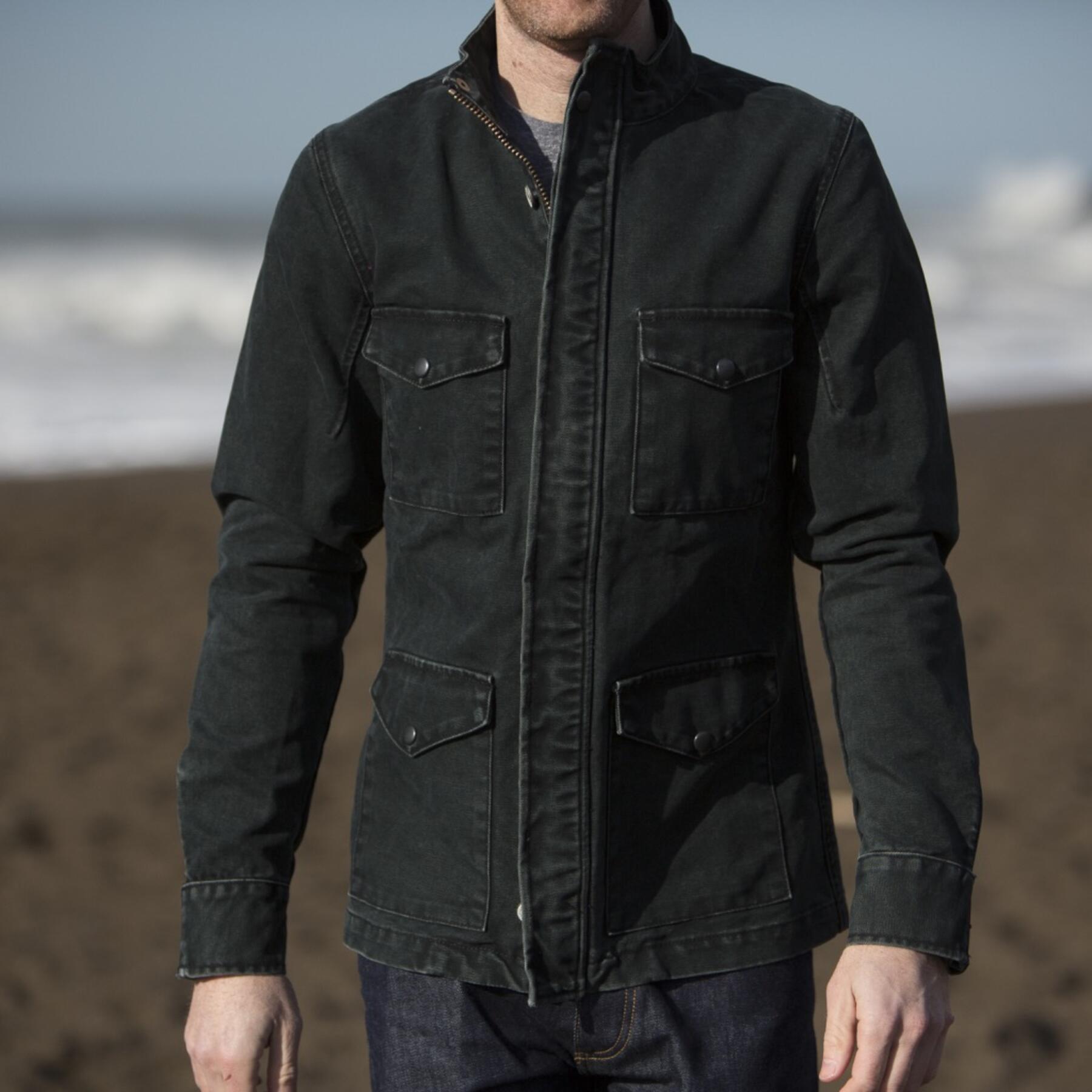 gustin field jacket - usa black canvas