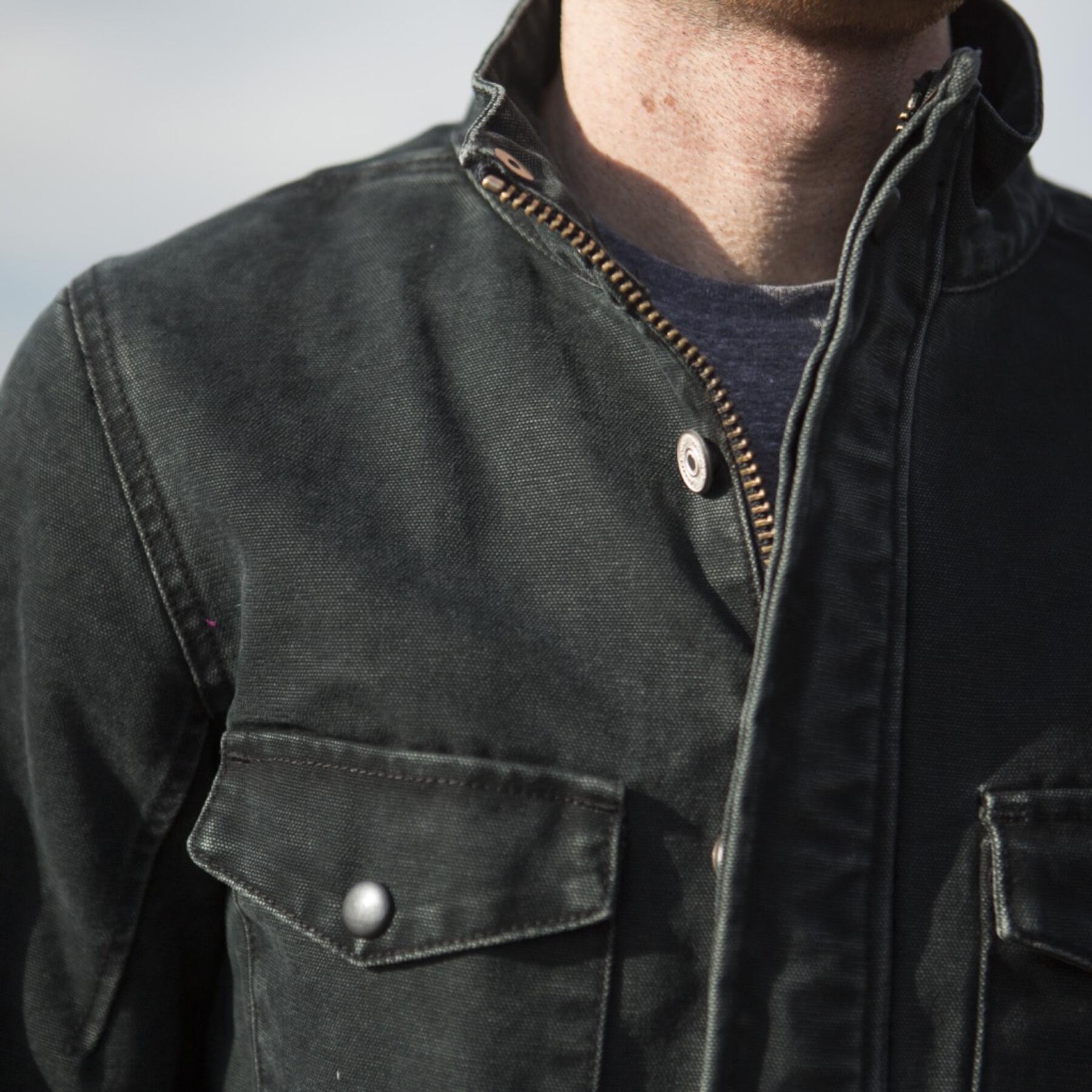 gustin field jacket - usa black canvas
