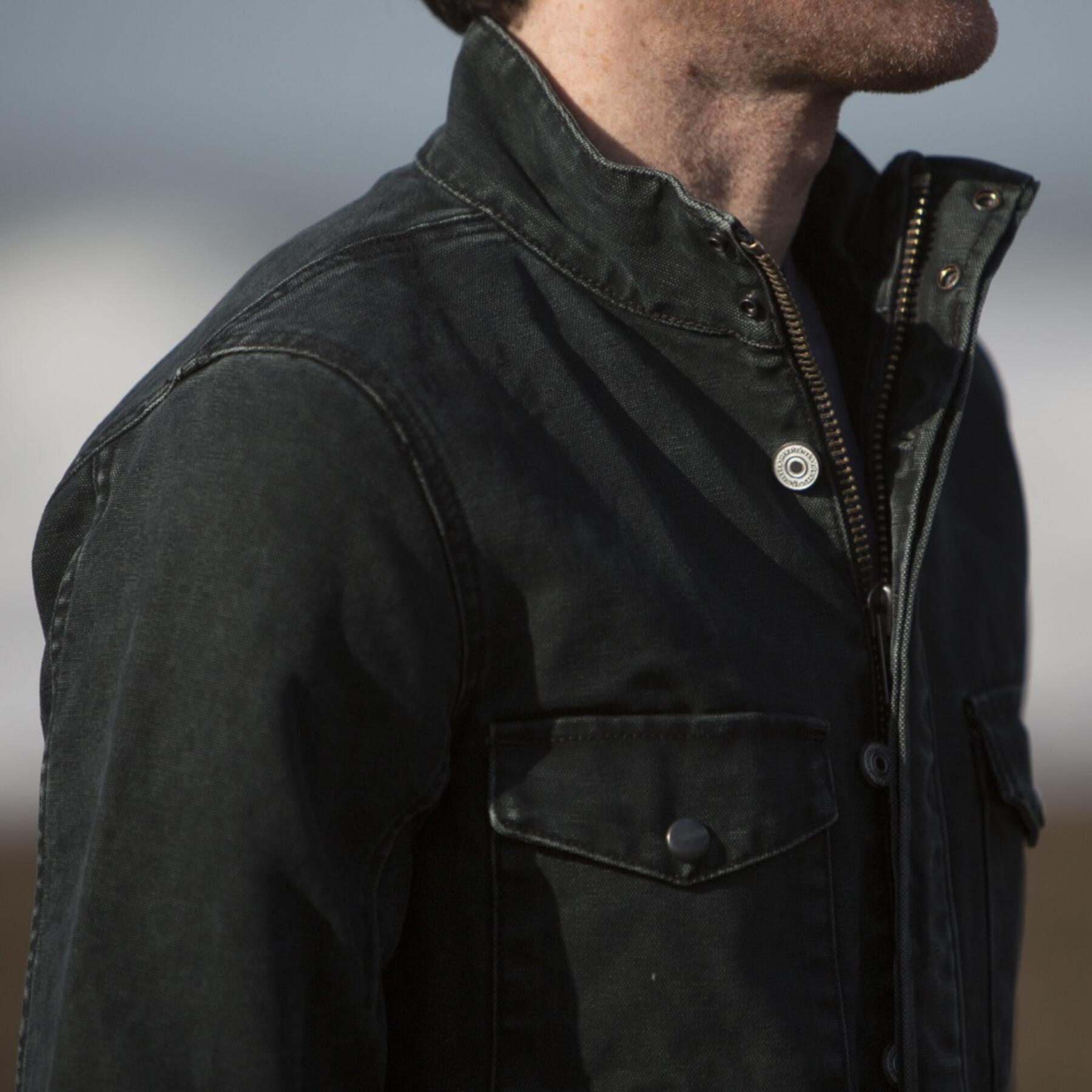 gustin field jacket - usa black canvas