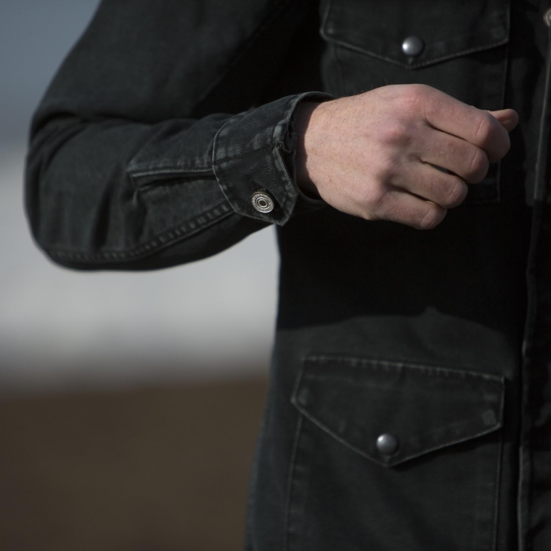 gustin field jacket - usa black canvas