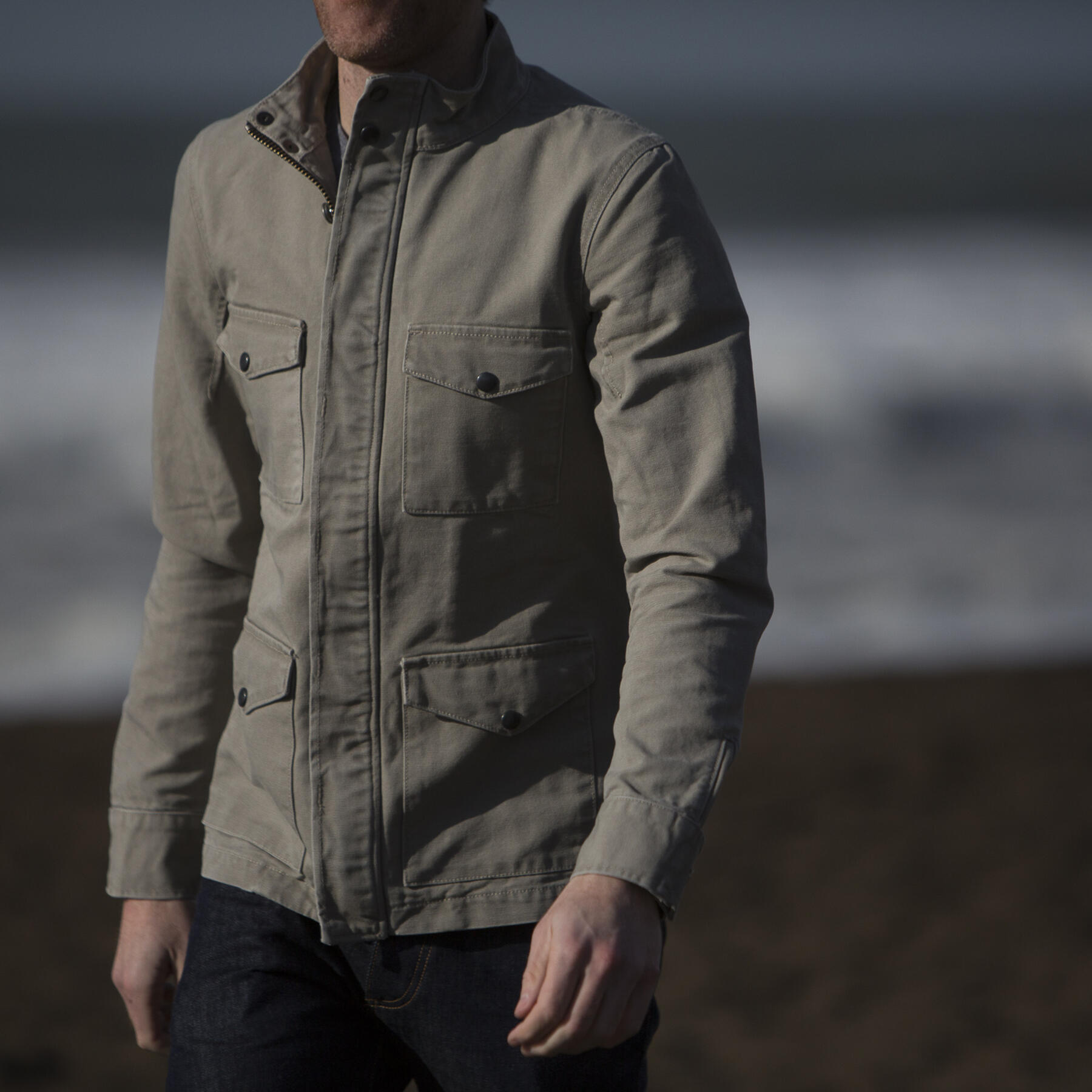 gustin field jacket - usa desert canvas