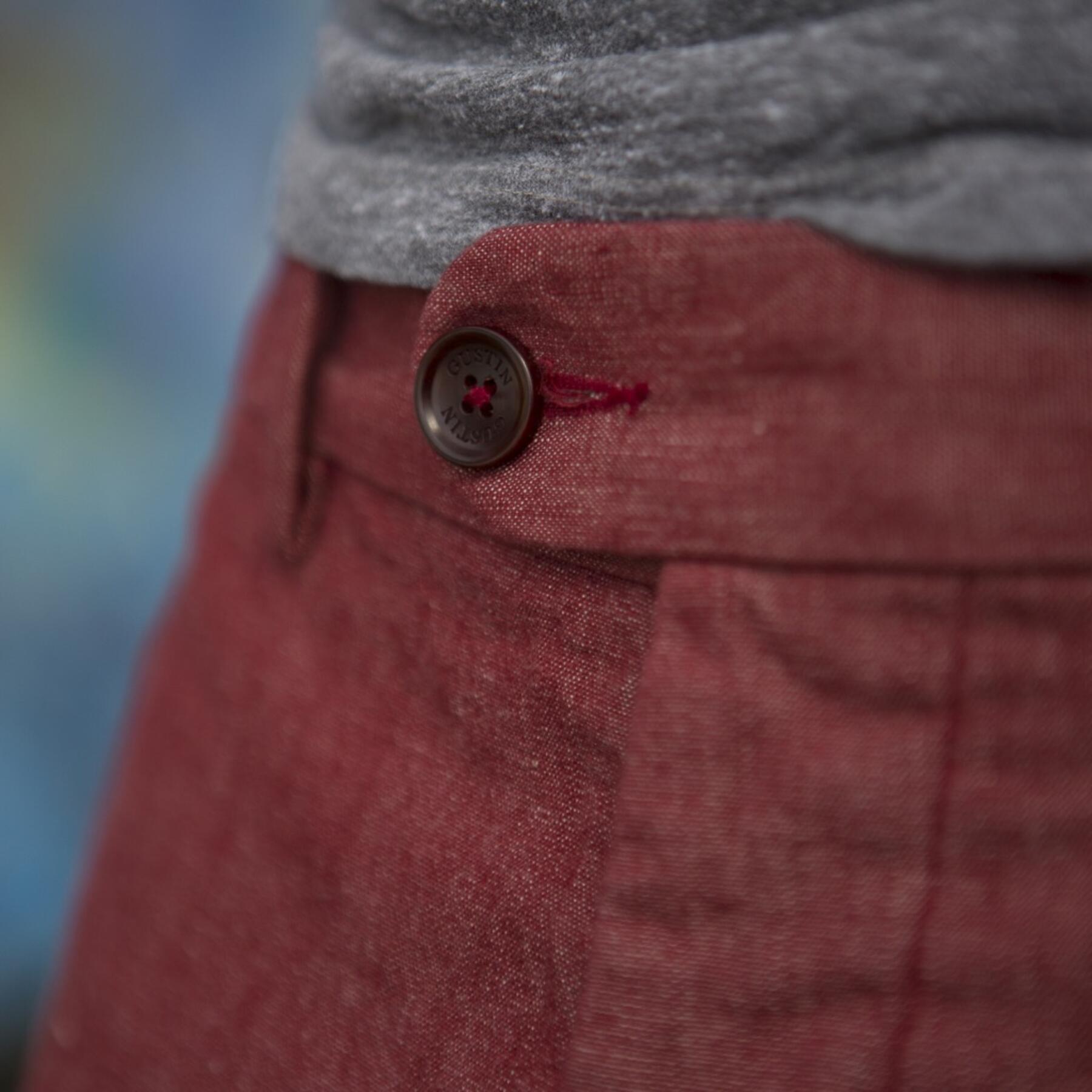 gustin #117 oxblood chambray chino