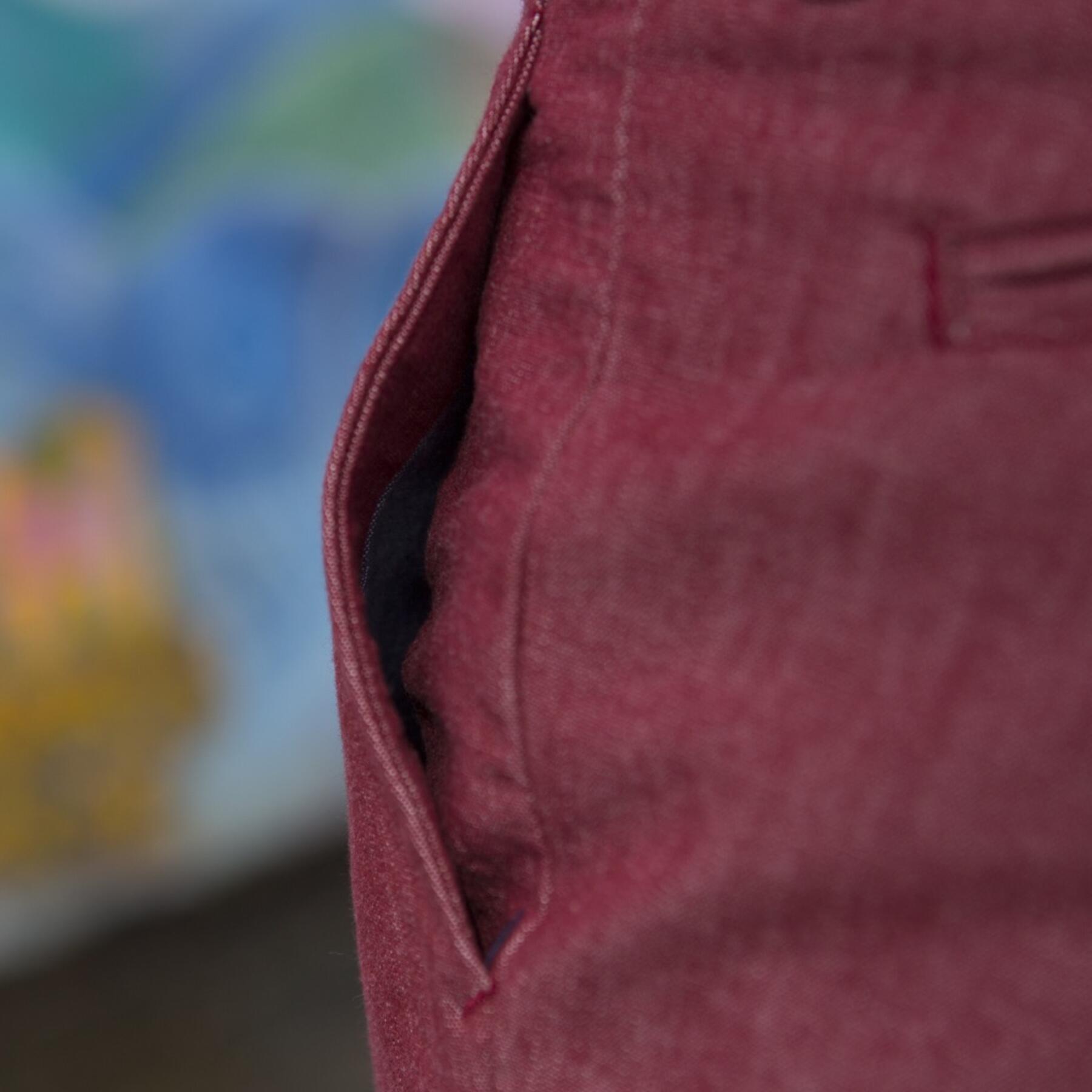 gustin #117 oxblood chambray chino