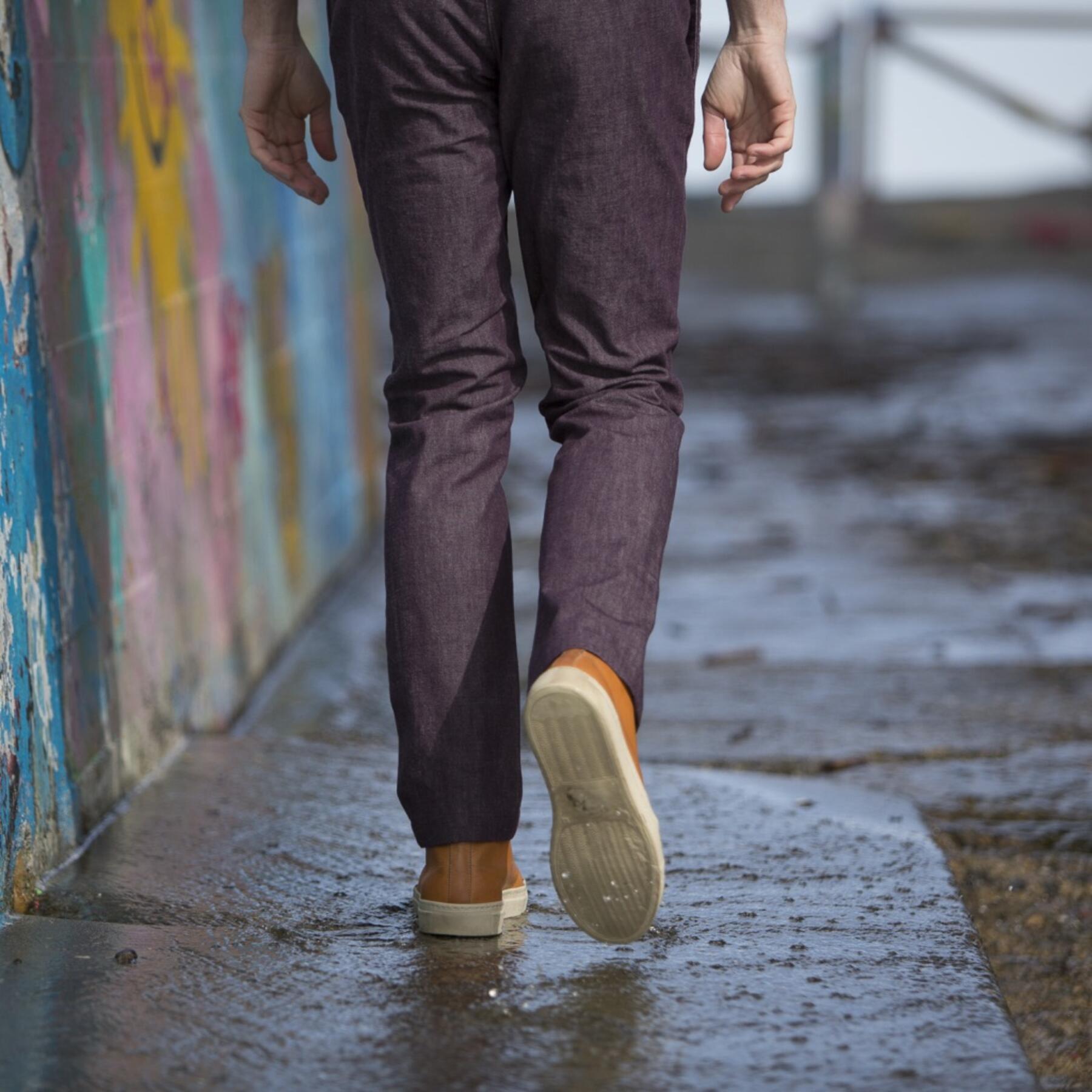 gustin #118 purple chambray chino