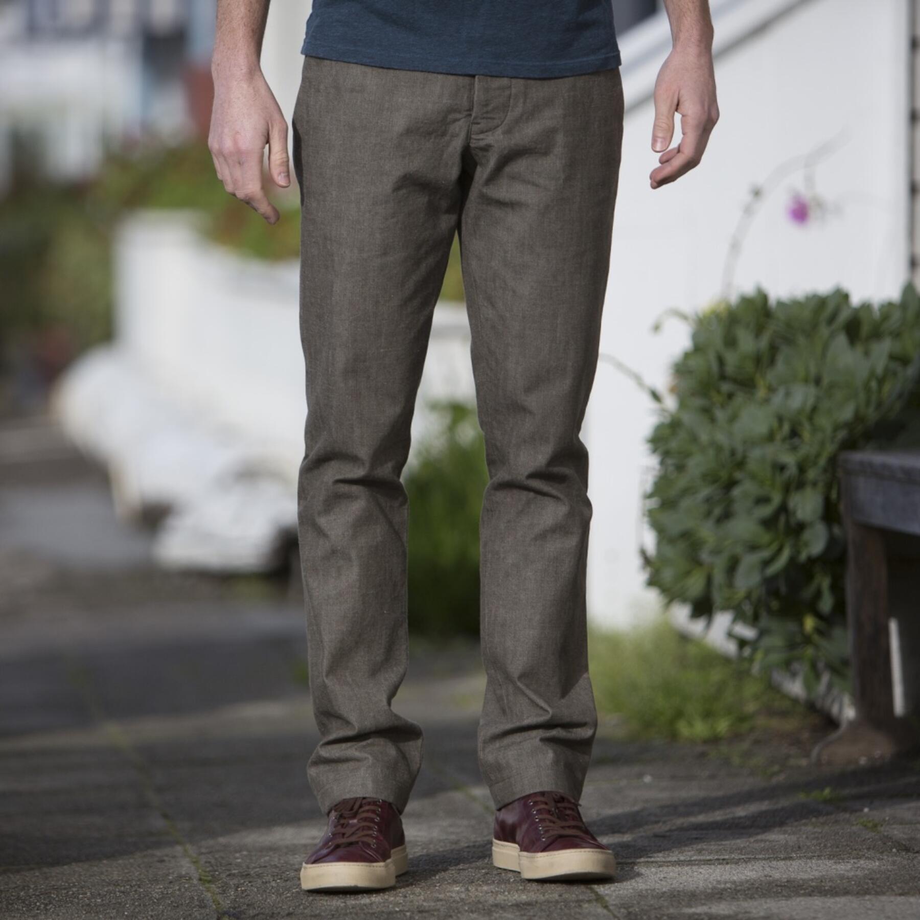 gustin #115 olive chambray chino