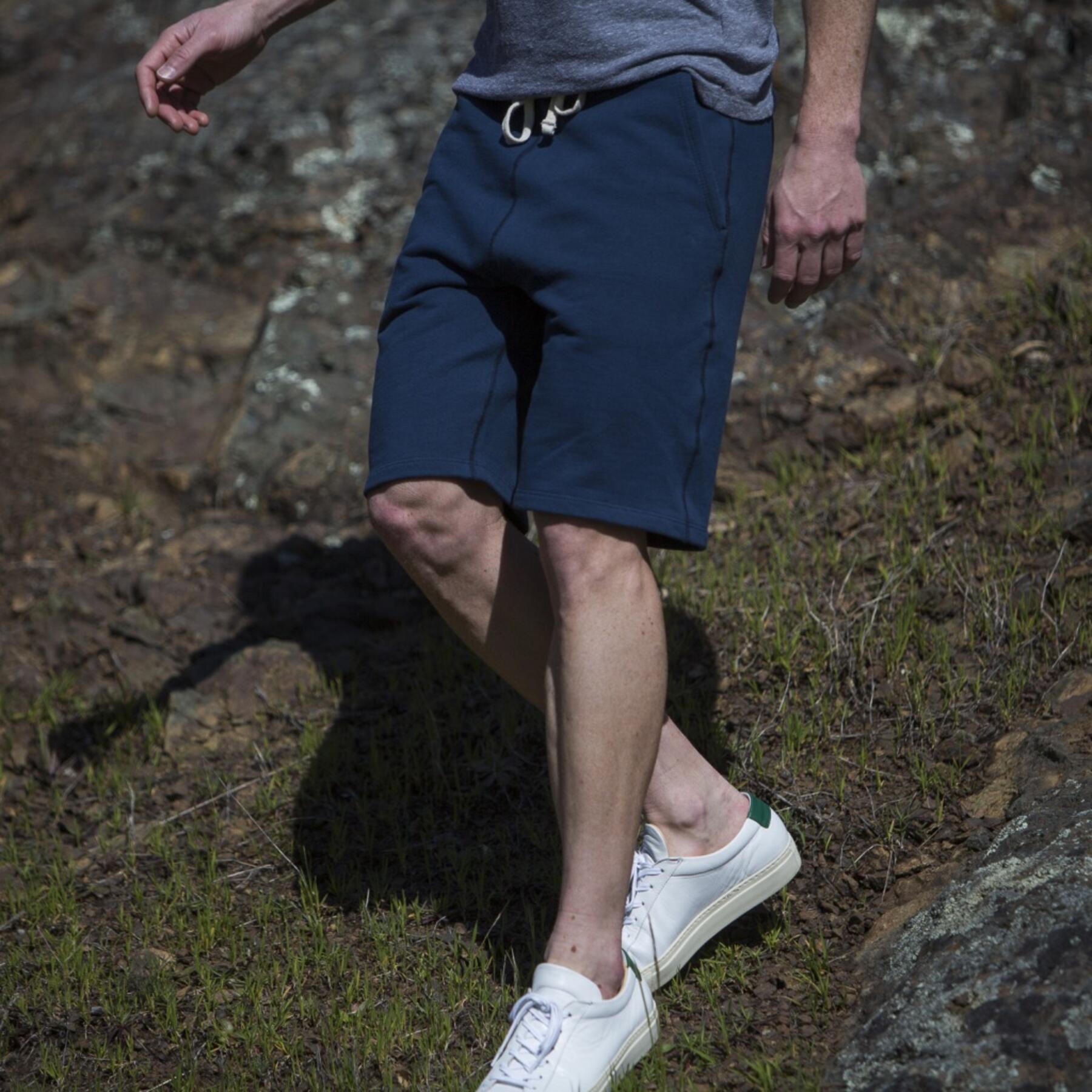 gustin navy sweatshorts