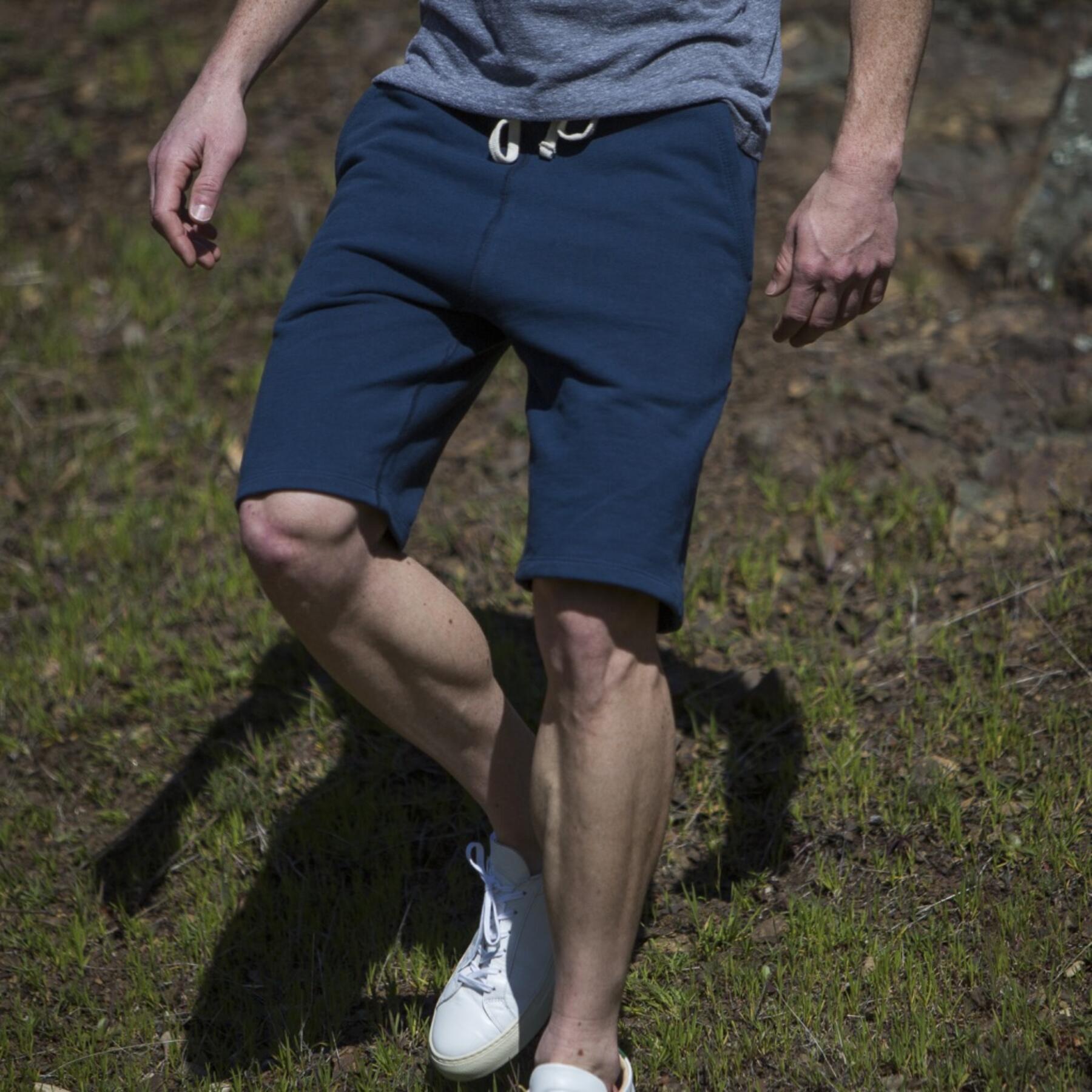 gustin navy sweatshorts
