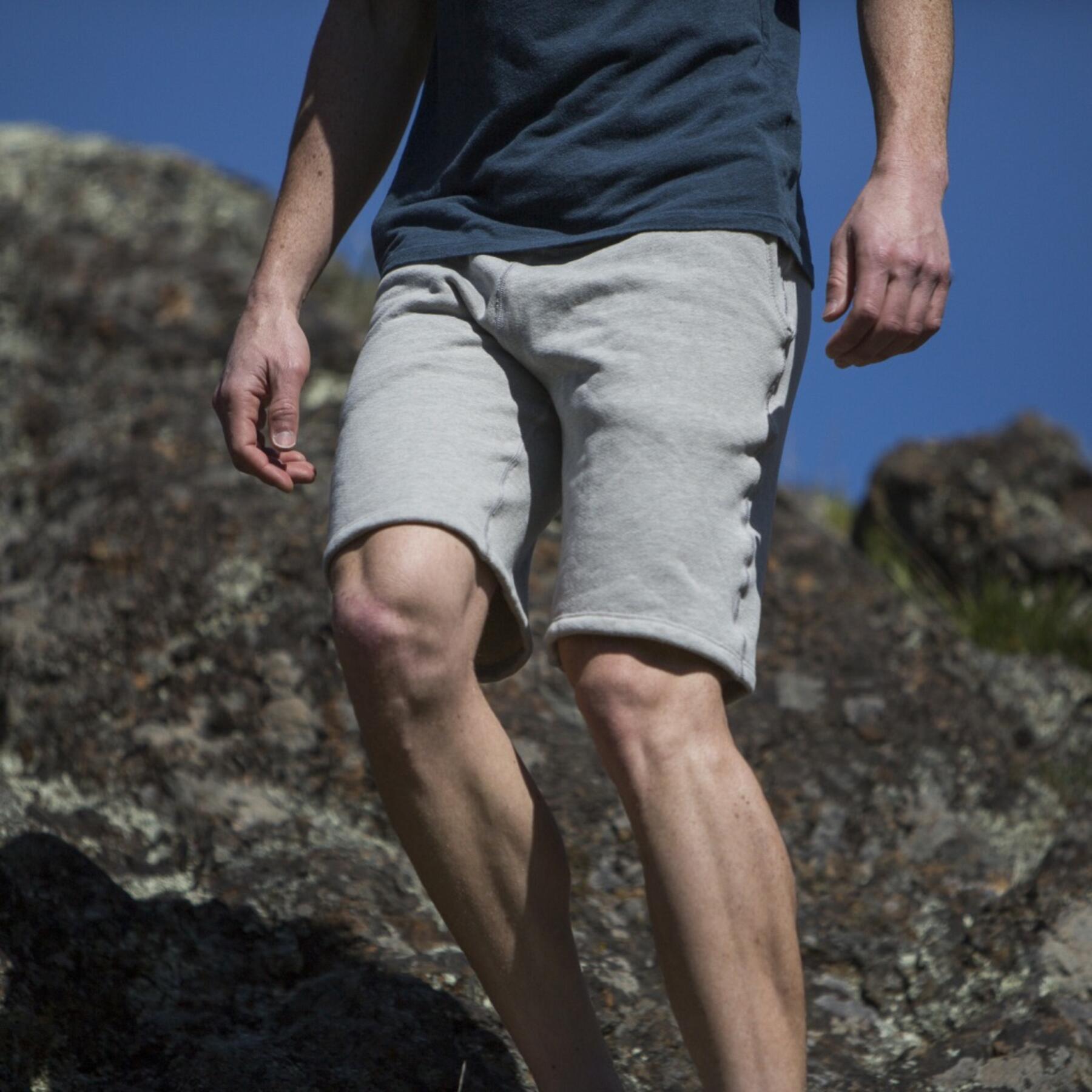 gustin heather grey sweatshorts