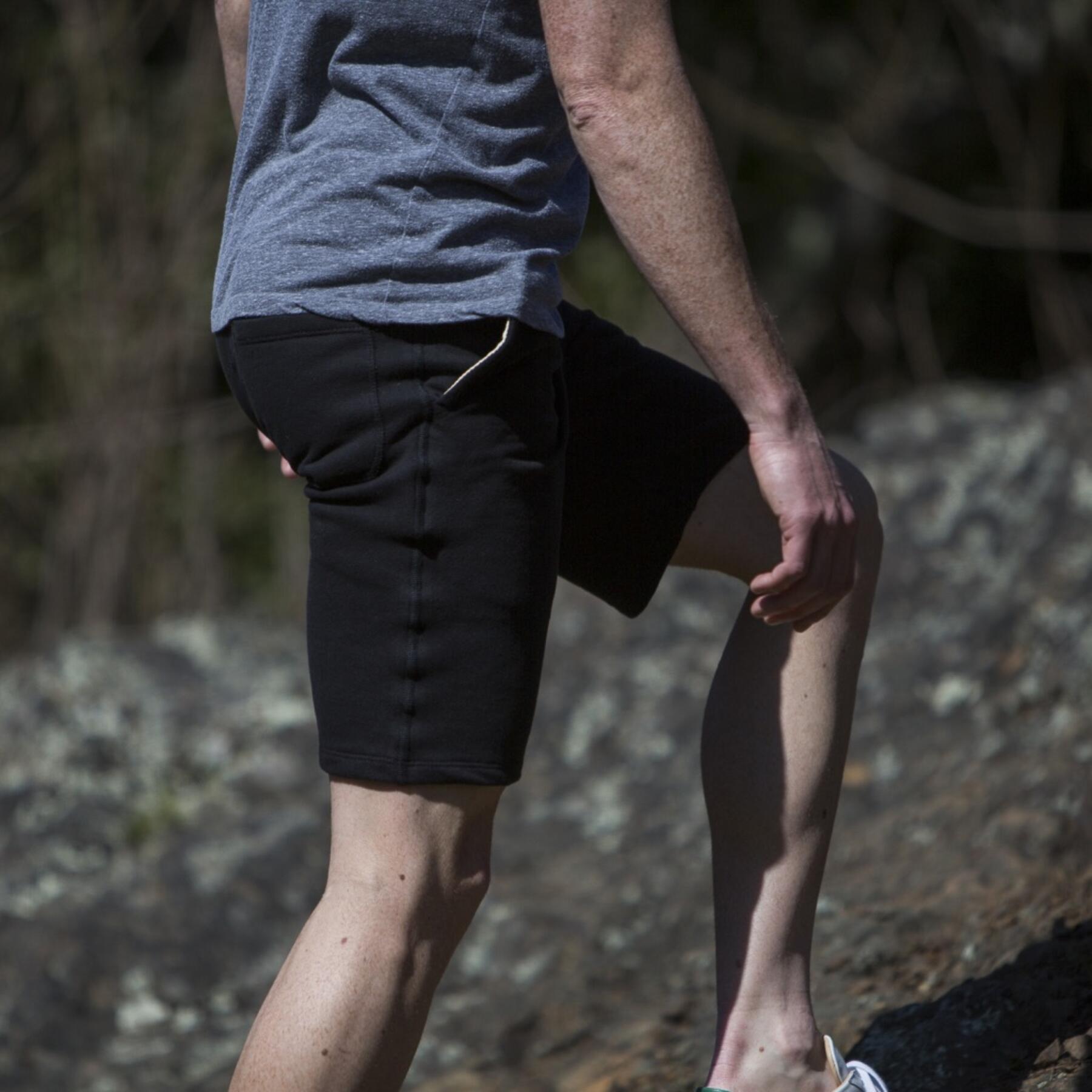 gustin black sweatshorts