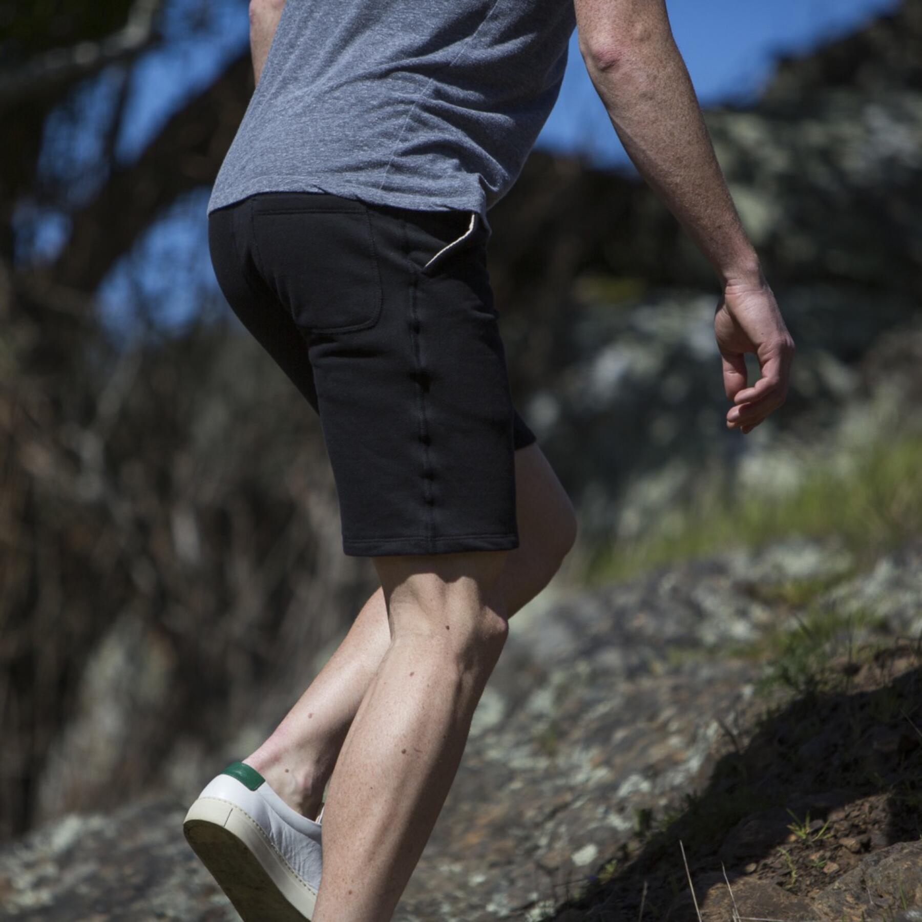 gustin black sweatshorts