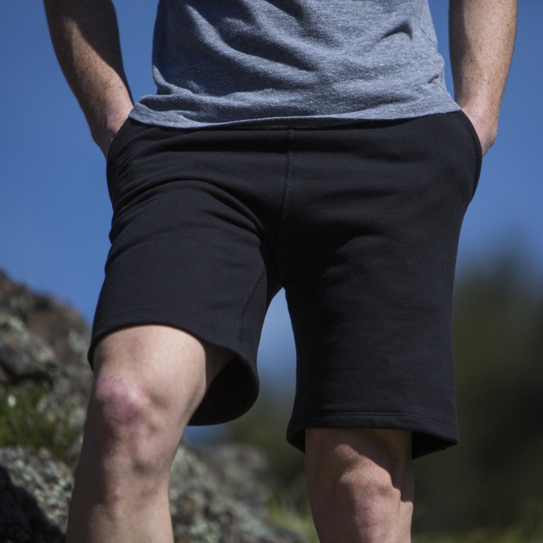 gustin black sweatshorts