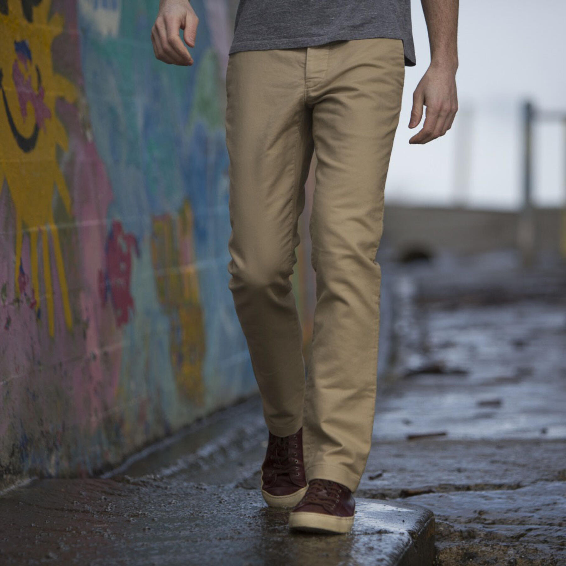 gustin #119 khaki moleskin chino