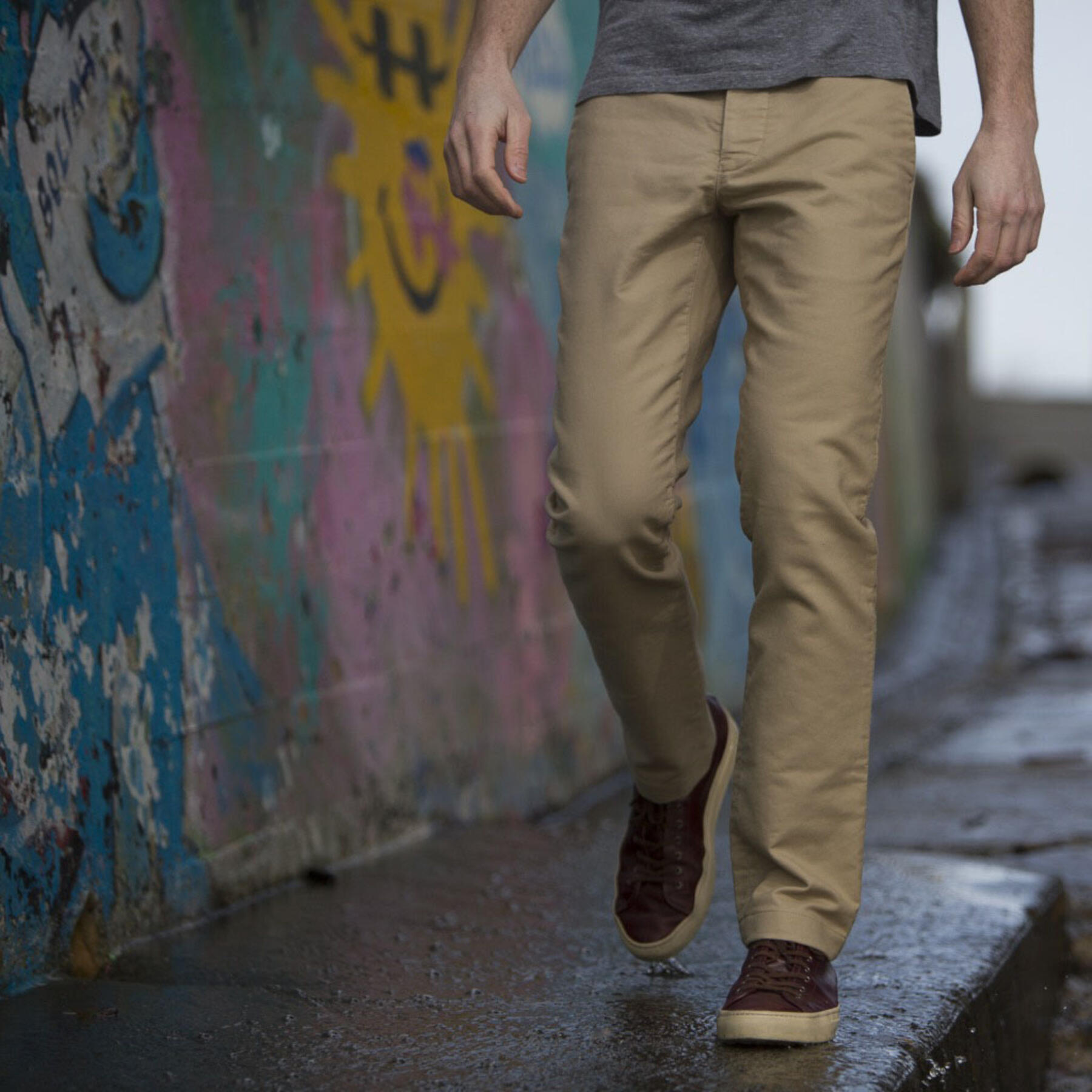 gustin #119 khaki moleskin chino