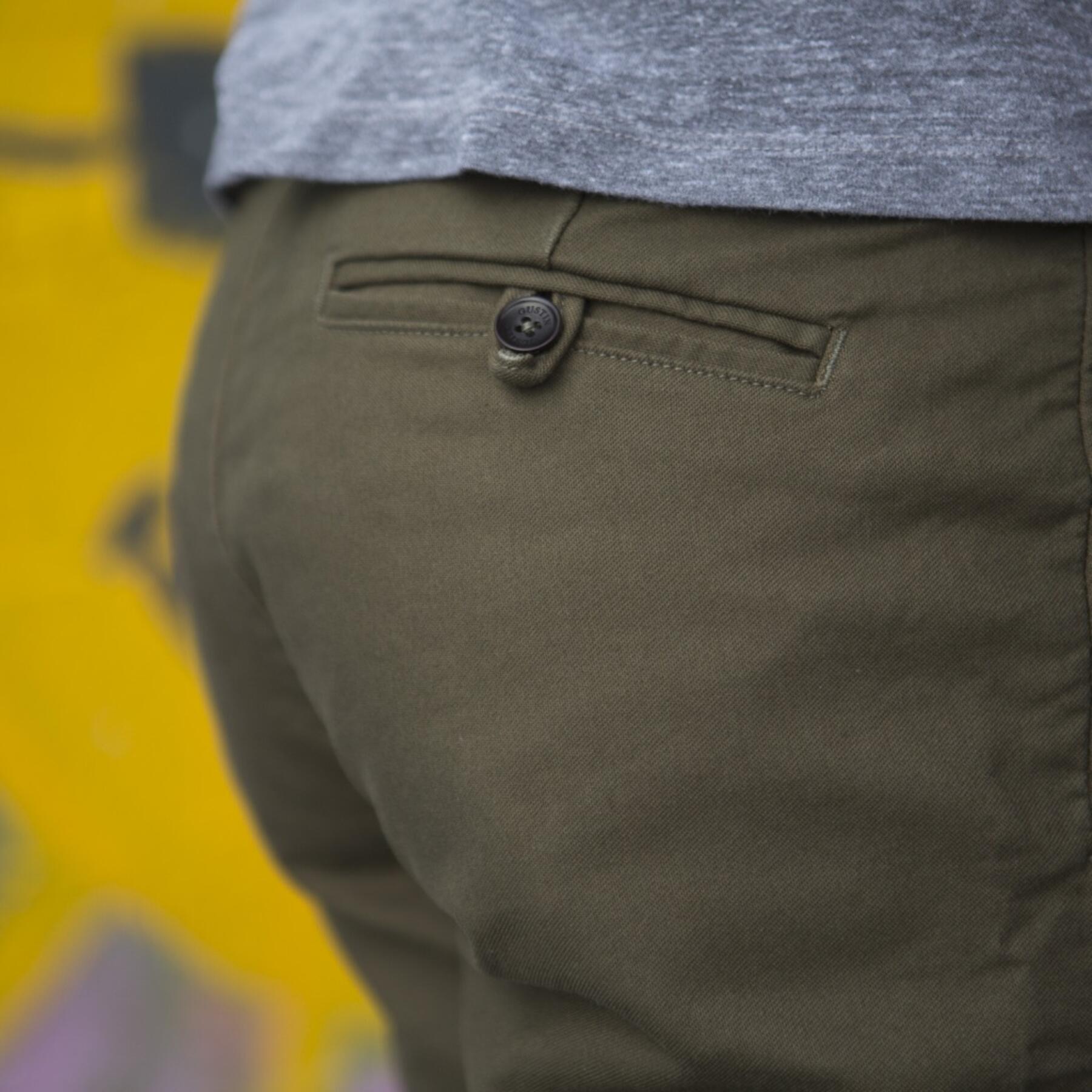gustin #120 olive moleskin chino