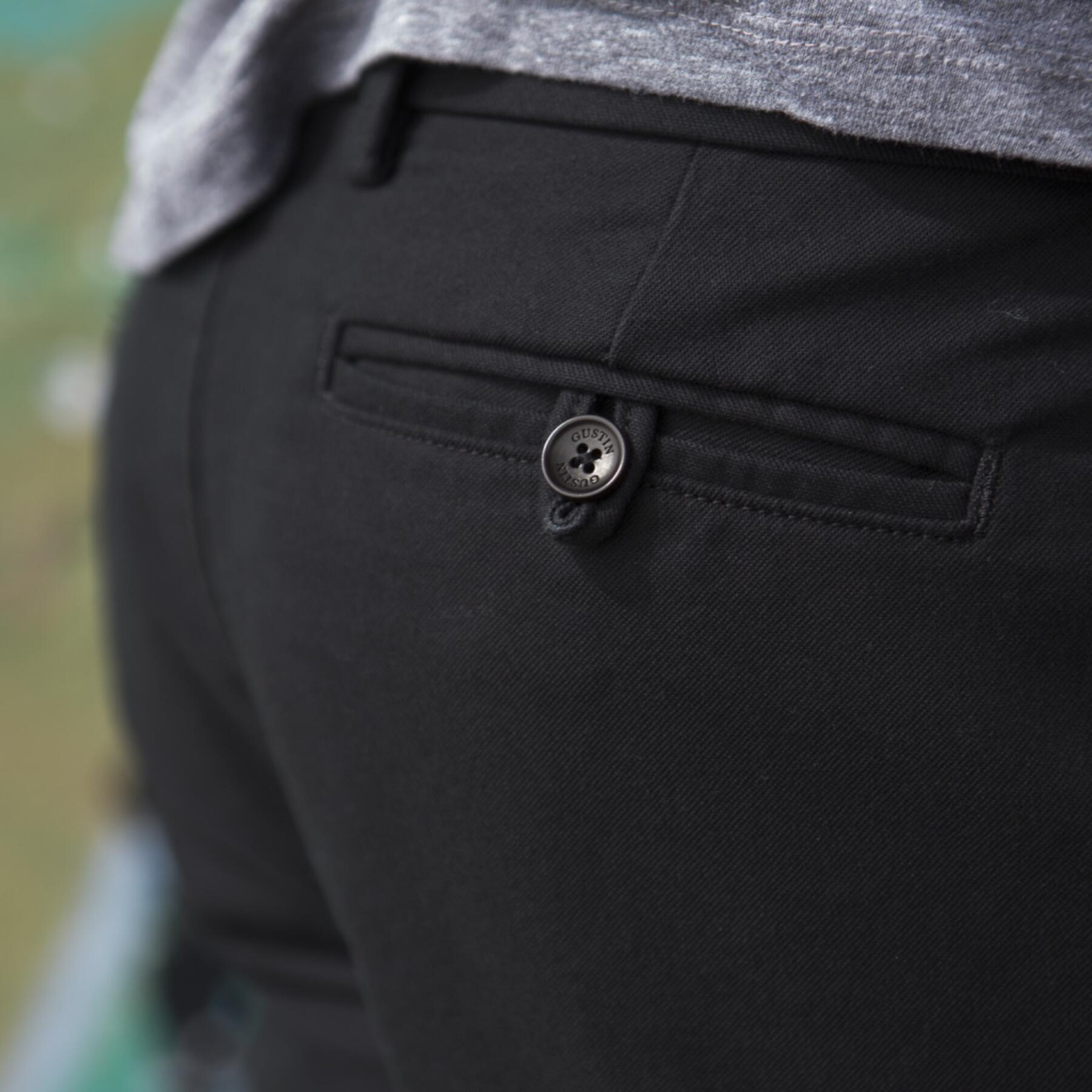 gustin #123 black moleskin chino