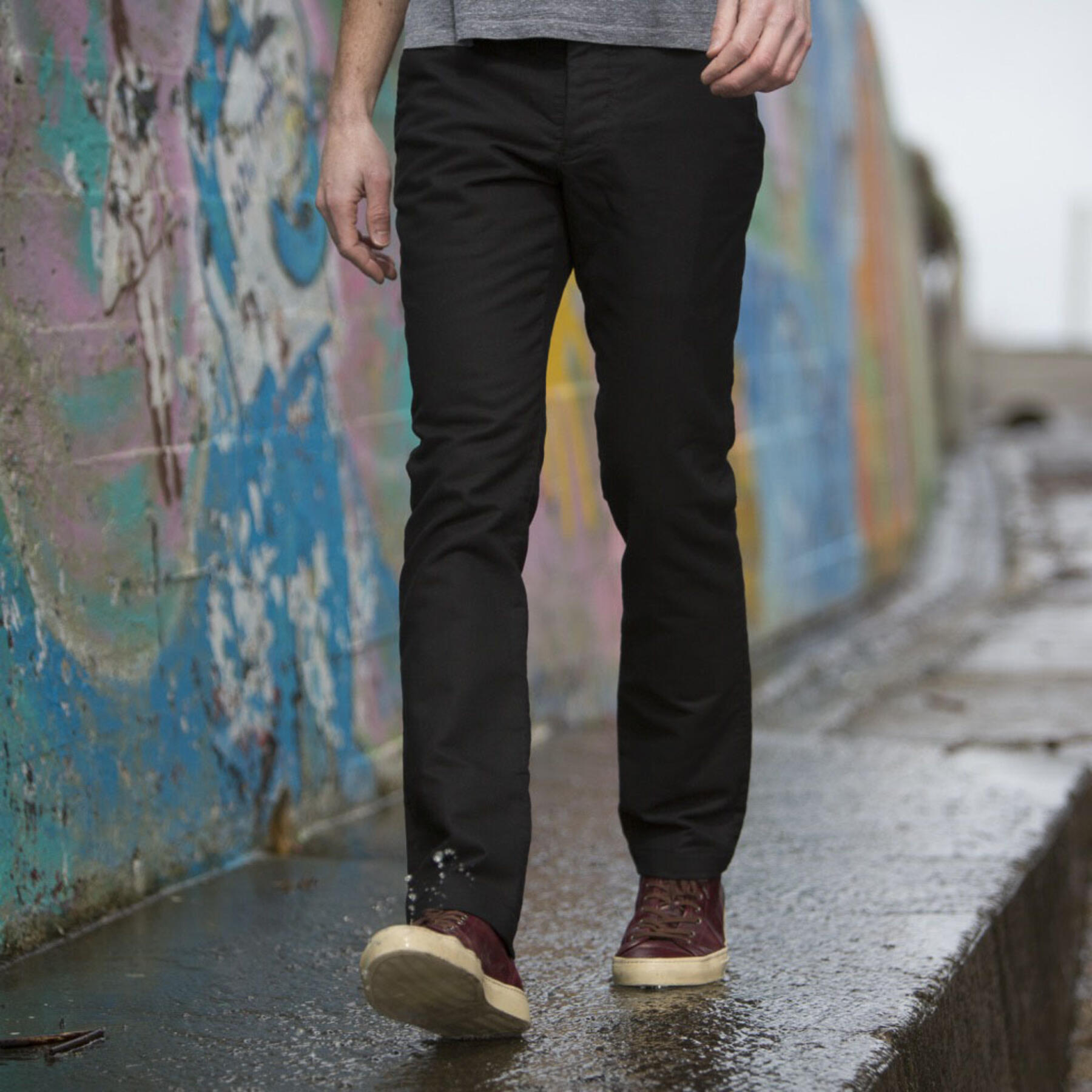 gustin #123 black moleskin chino