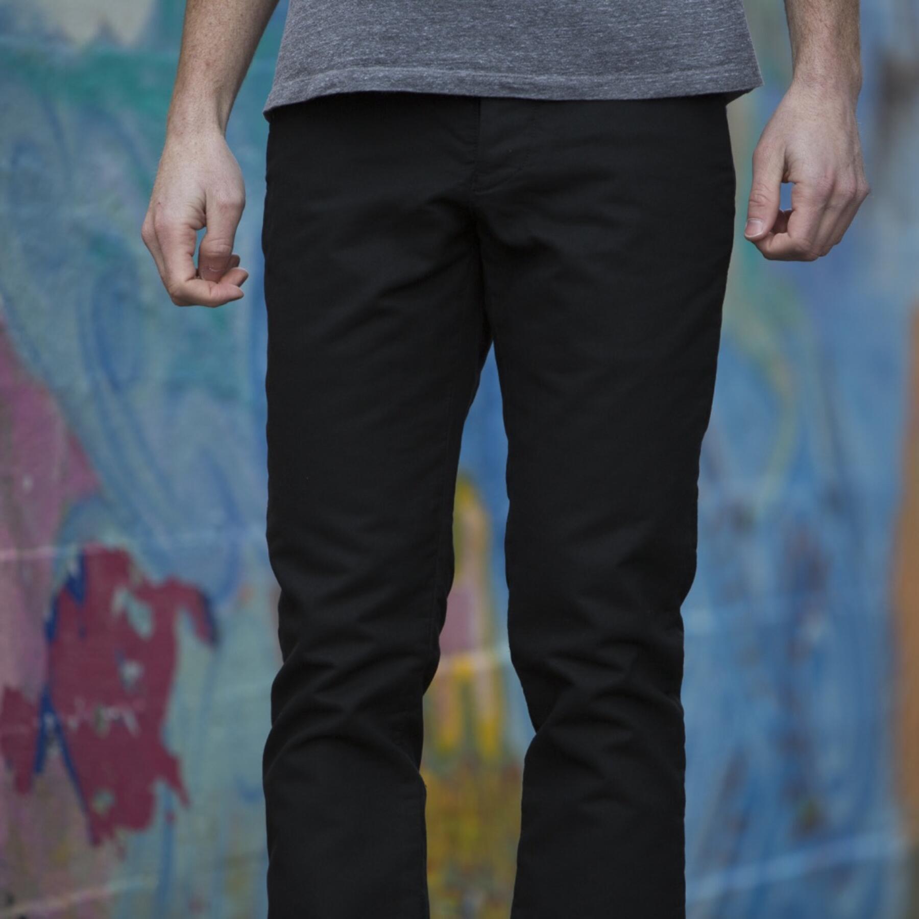 gustin #123 black moleskin chino