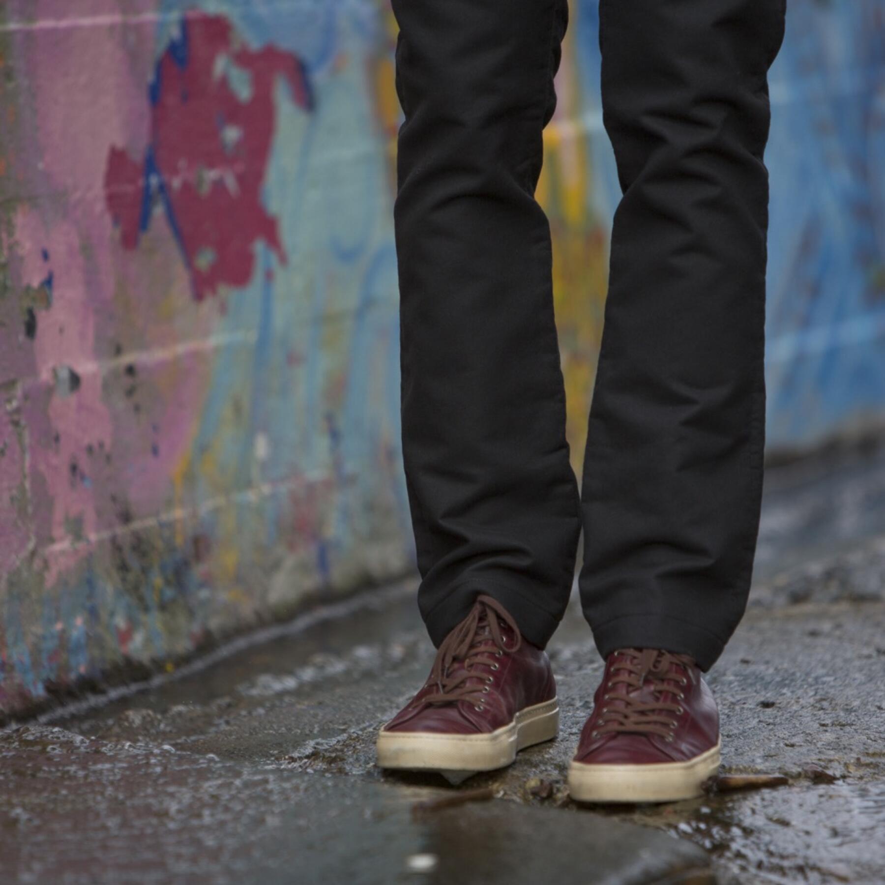 gustin #123 black moleskin chino