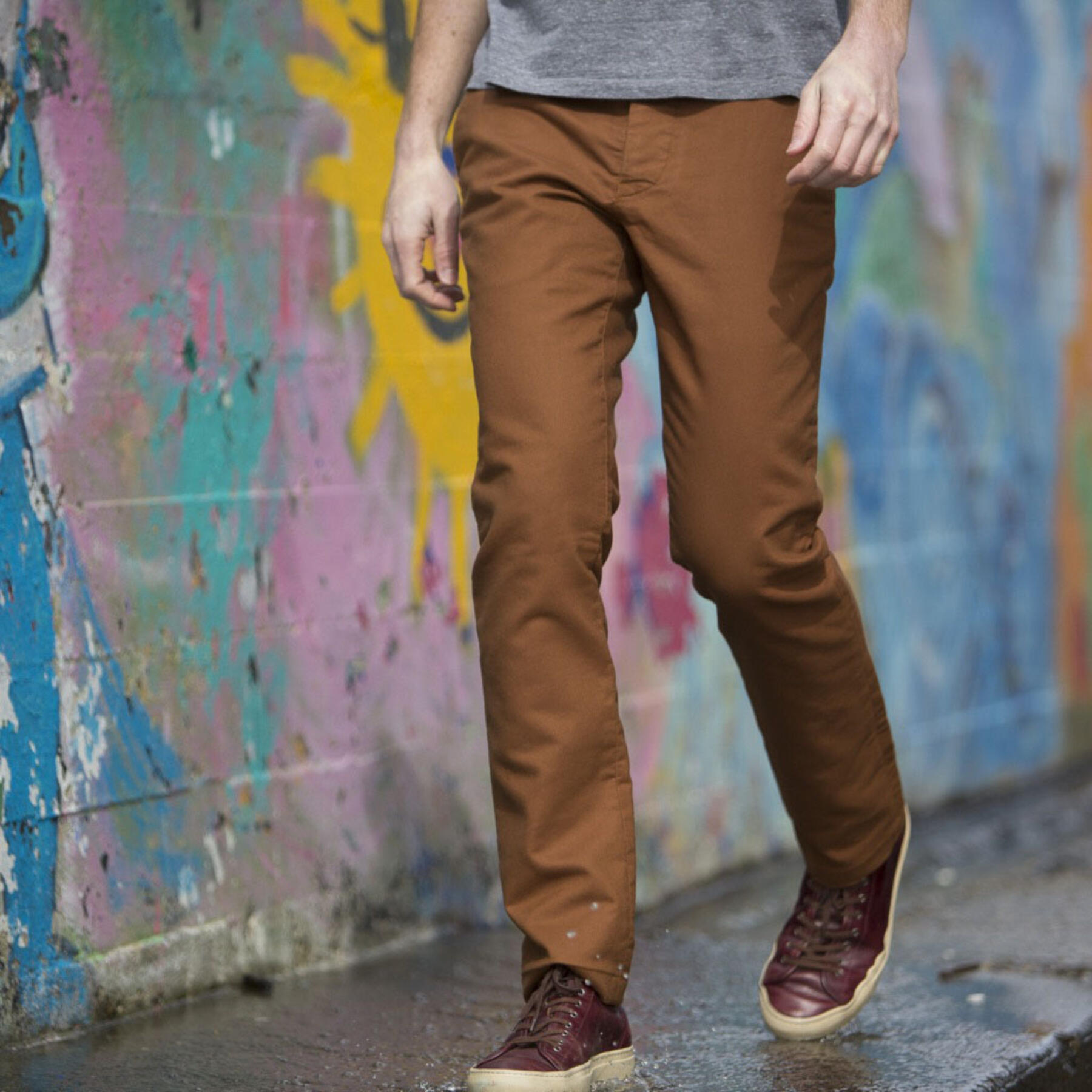 gustin #122 camel moleskin chino