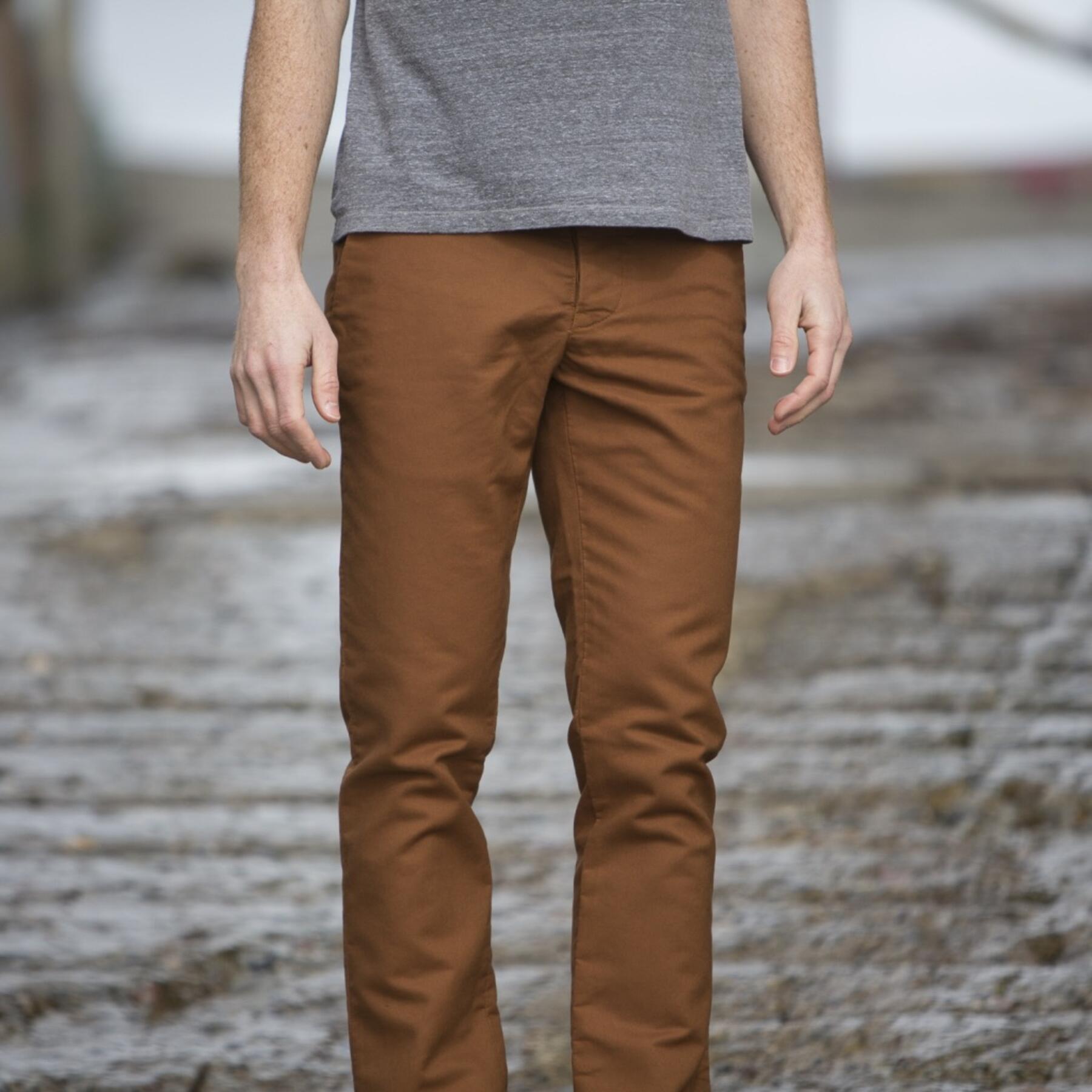 gustin #122 camel moleskin chino