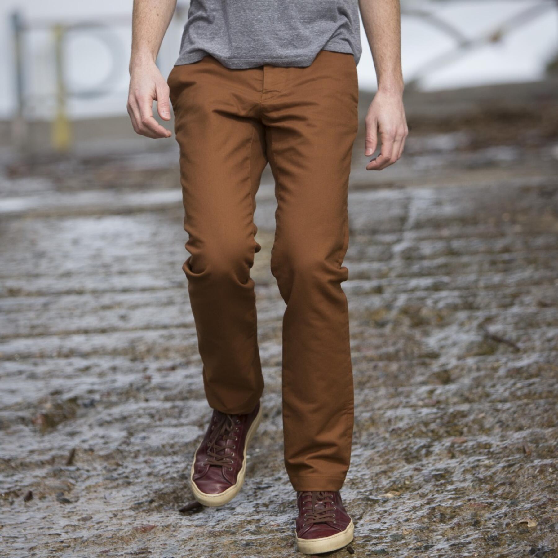 gustin #122 camel moleskin chino