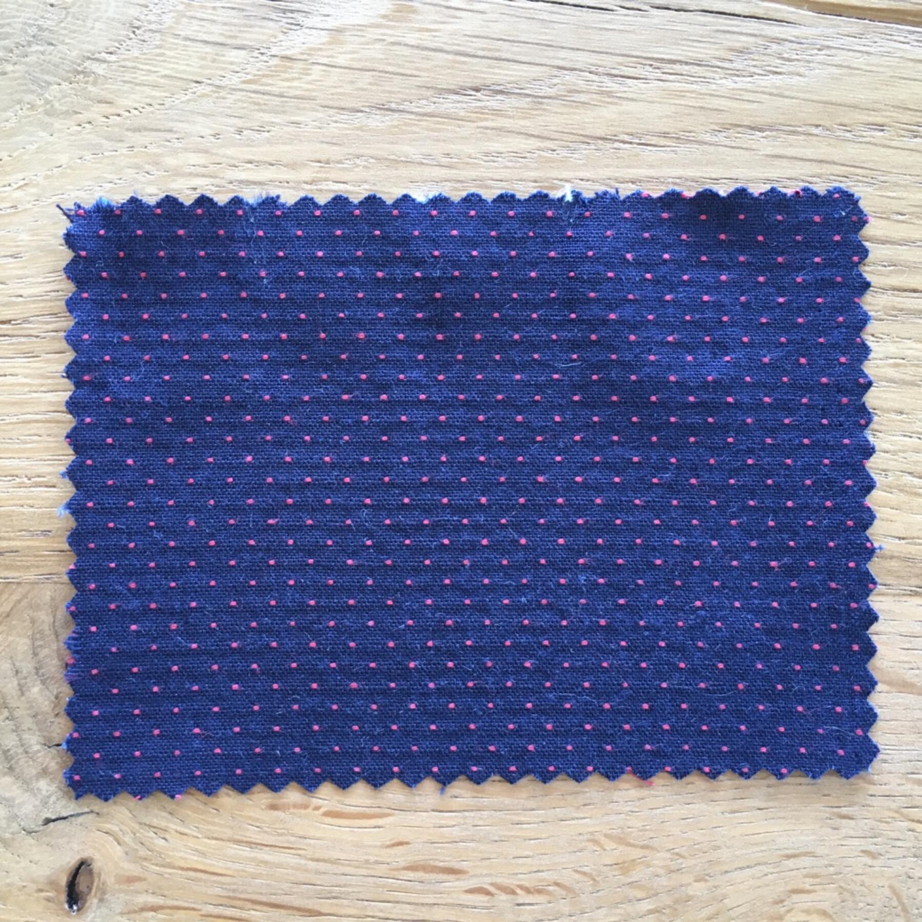 gustin #492 indigo red dot jacquard