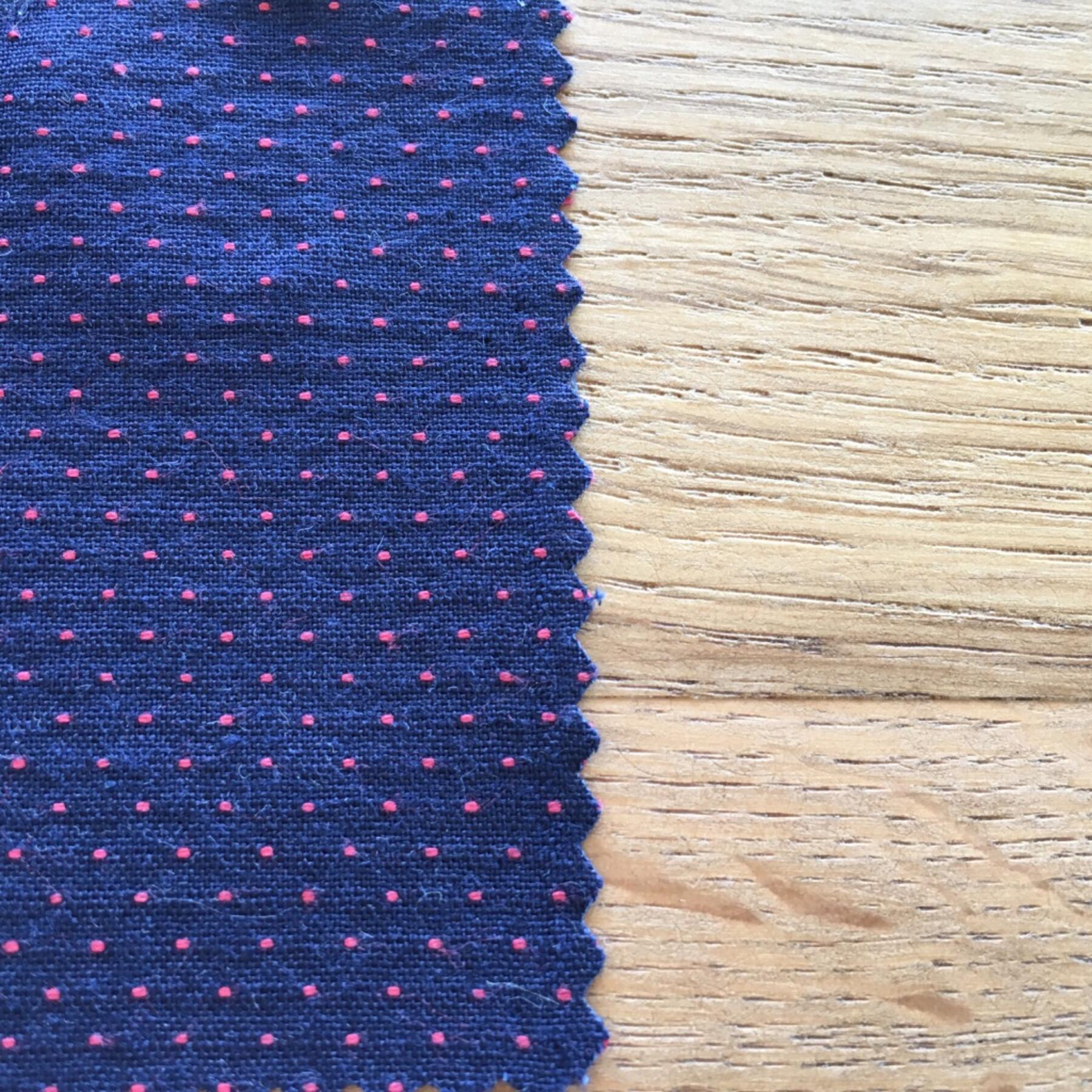 gustin #492 indigo red dot jacquard