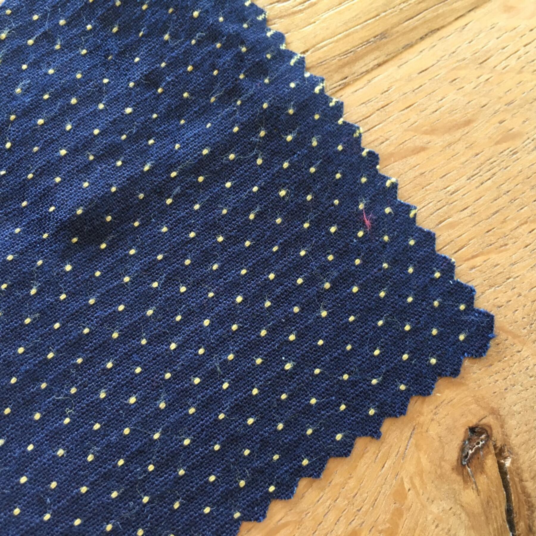 gustin #493 indigo yellow dot jacquard