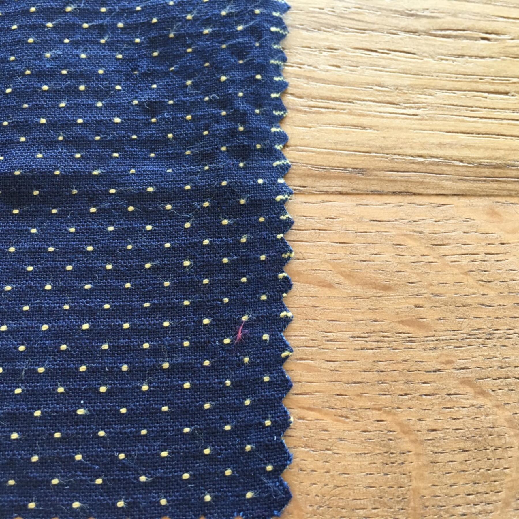 gustin #493 indigo yellow dot jacquard