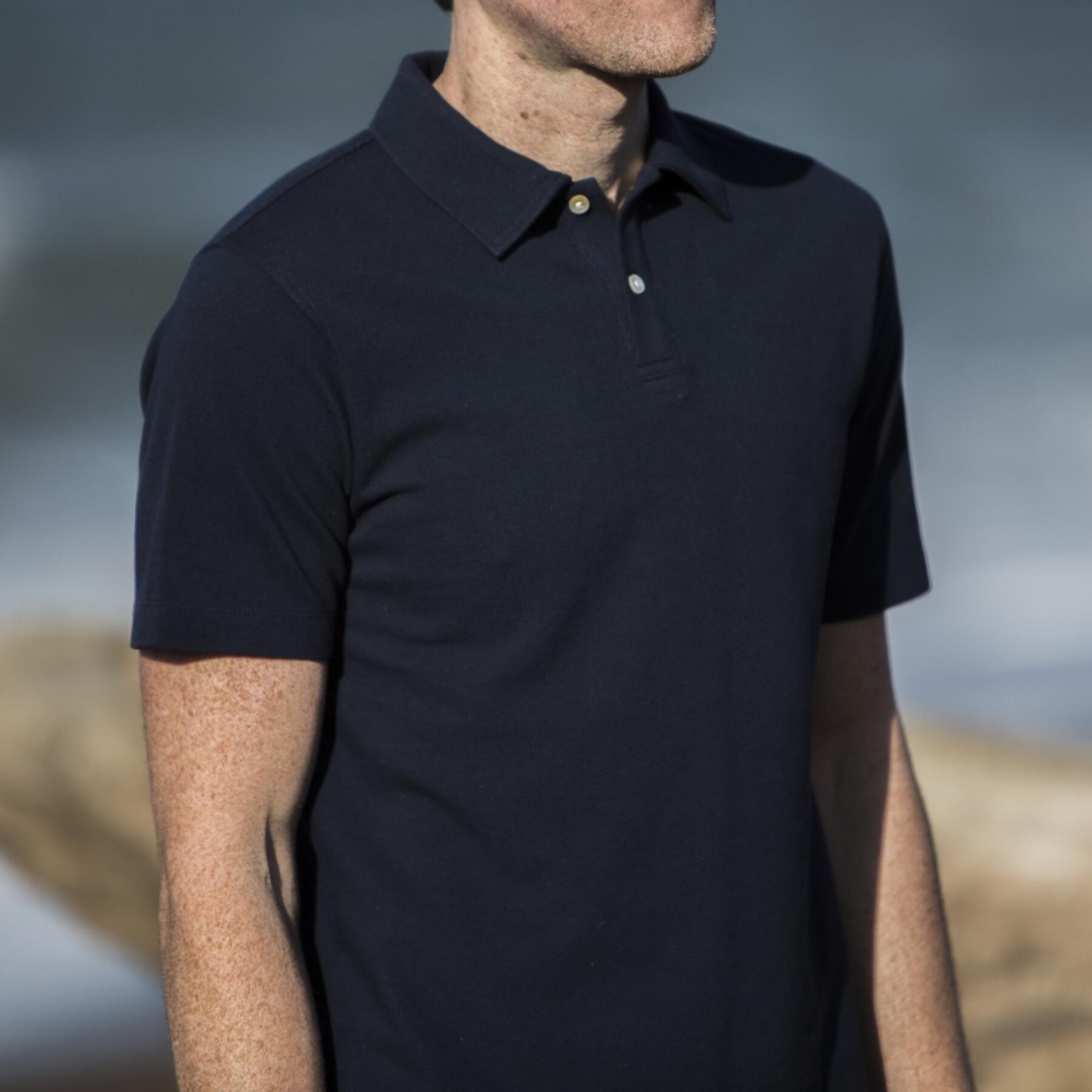 gustin japan pique polo - navy