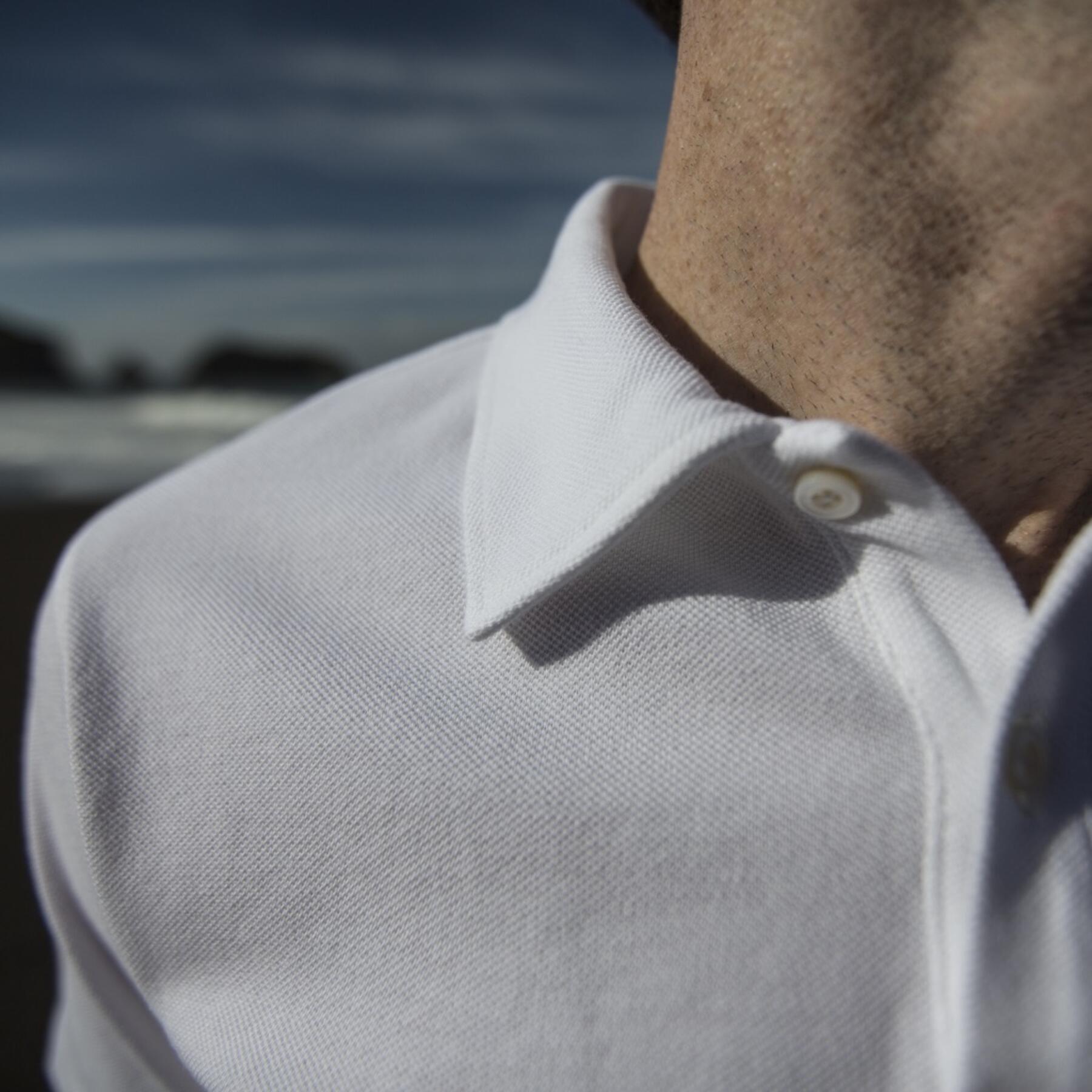 gustin japan pique polo - white