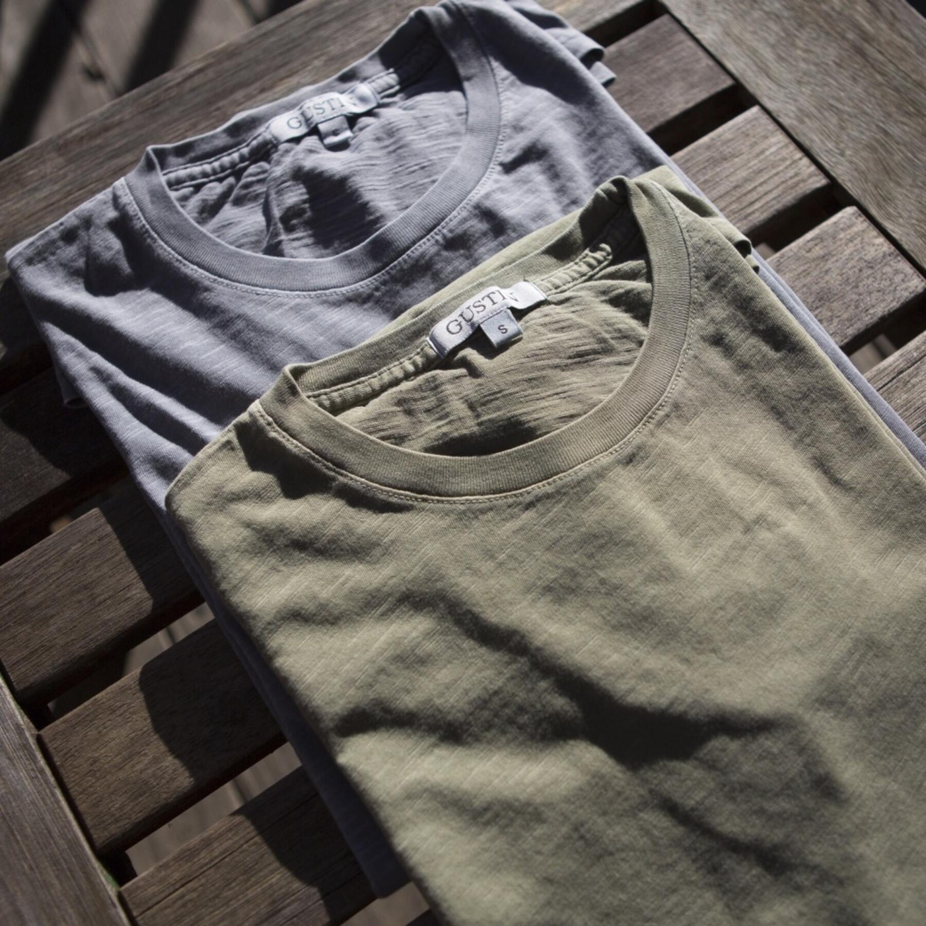 gustin slub cotton t-shirt 2pk (stone, army)