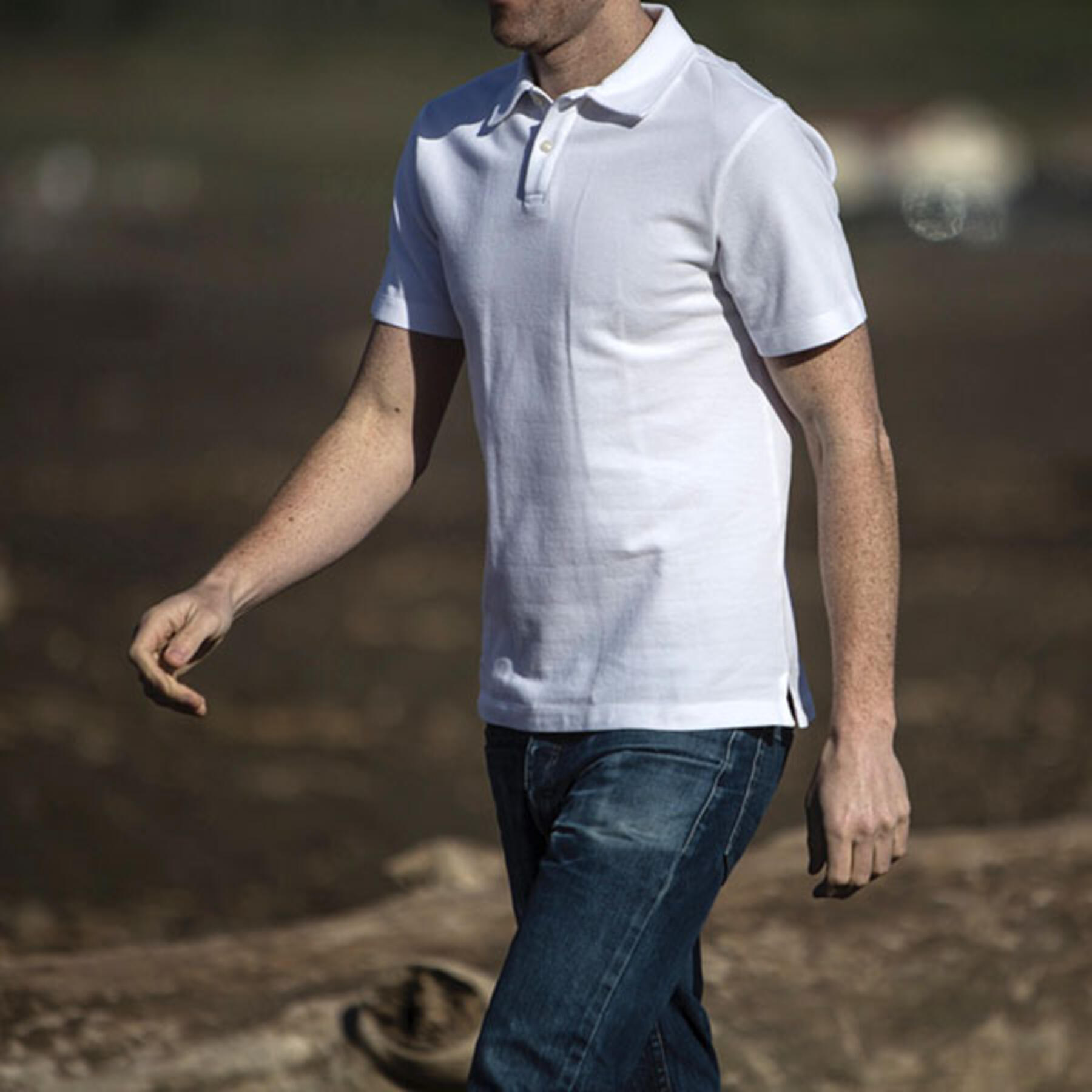 gustin japan pique polo - white