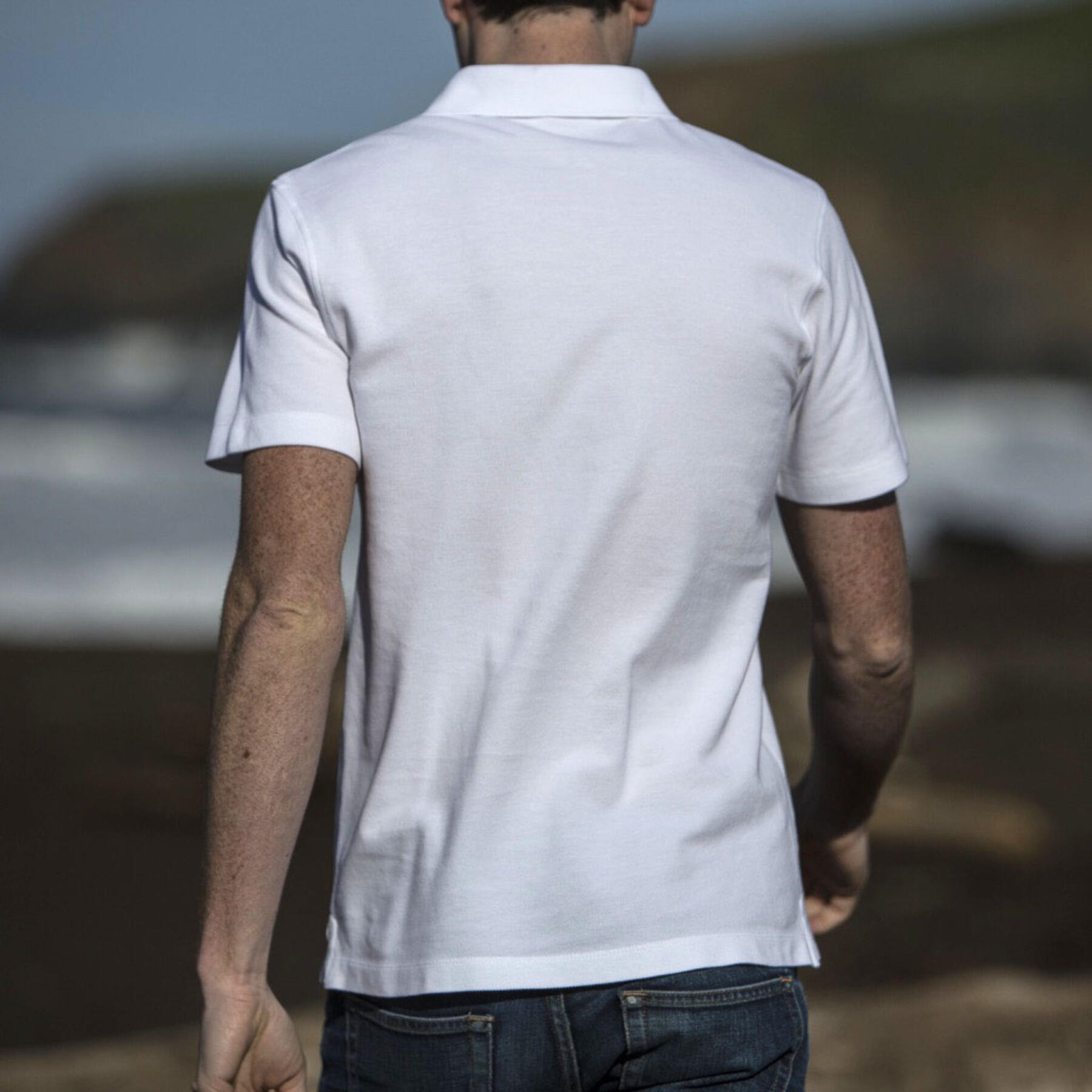 gustin japan pique polo - white