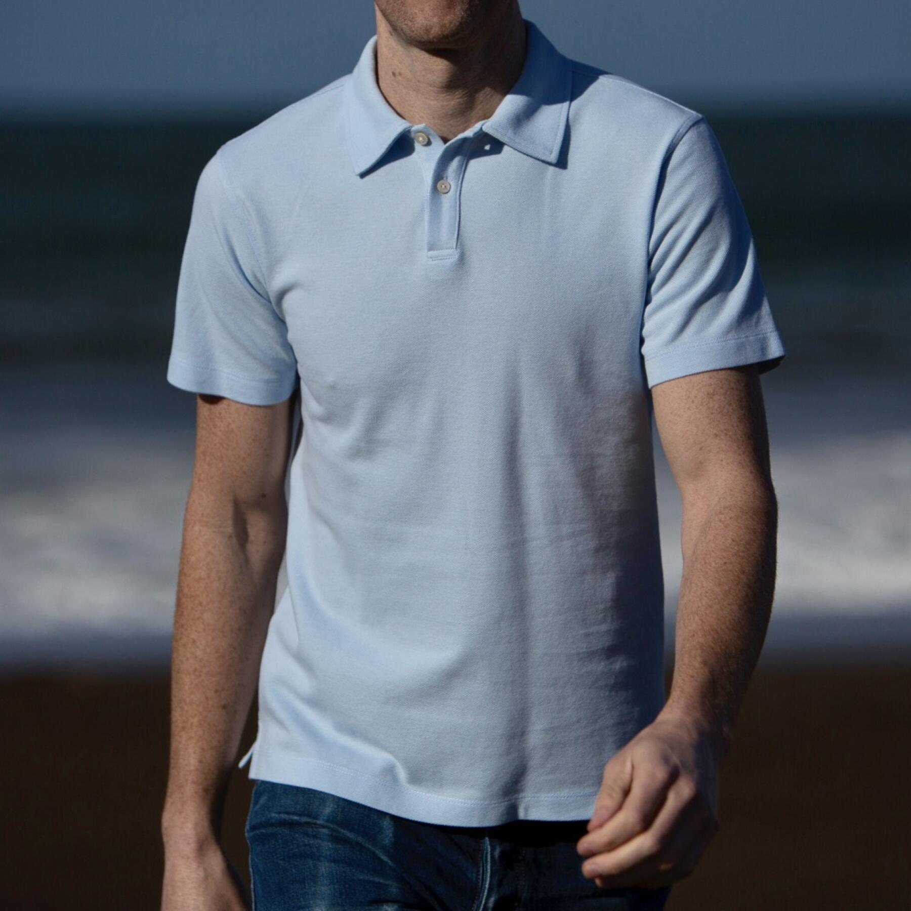 gustin japan pique polo sky