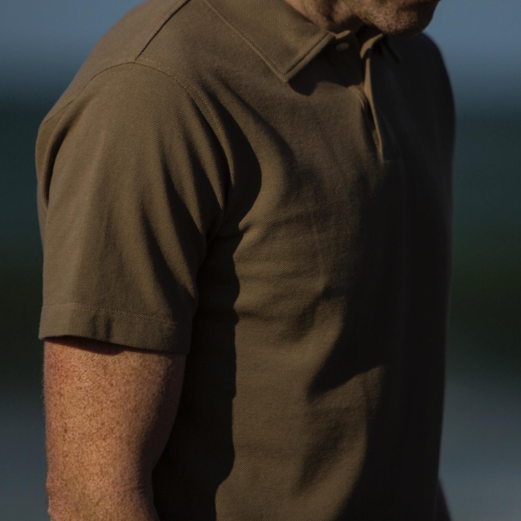 gustin japan pique polo brown
