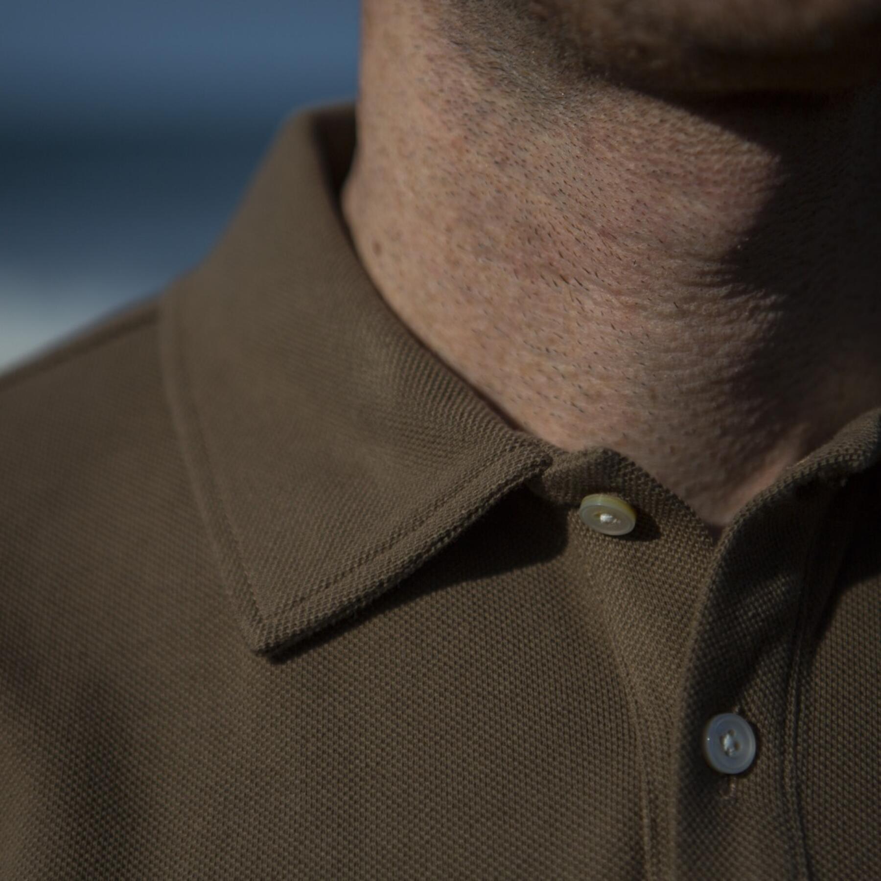 gustin japan pique polo brown