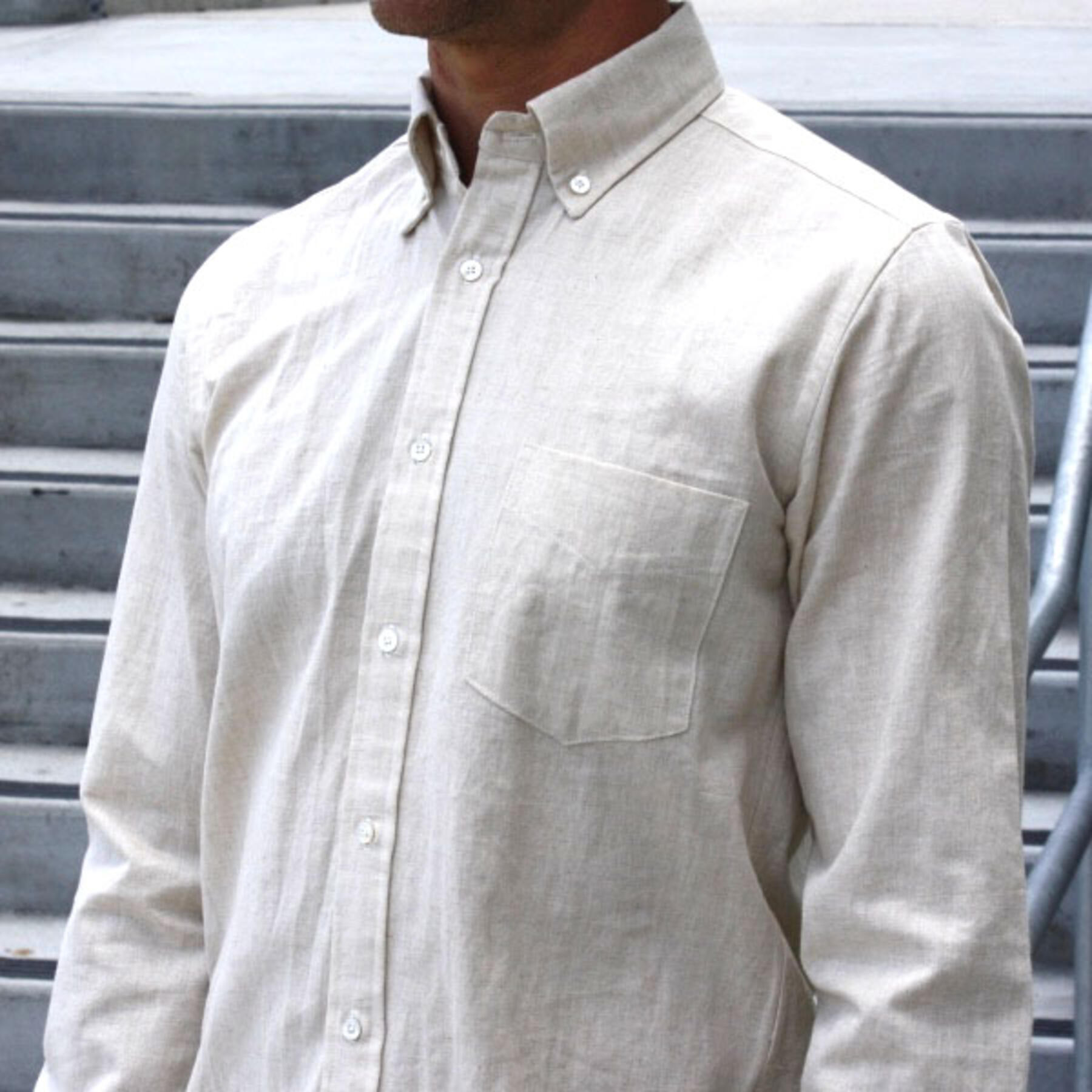 gustin #41 natural linen chambray
