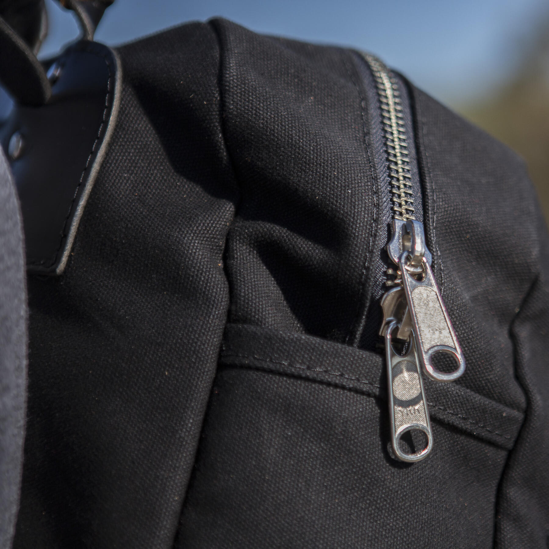 gustin waxed canvas backpack - black