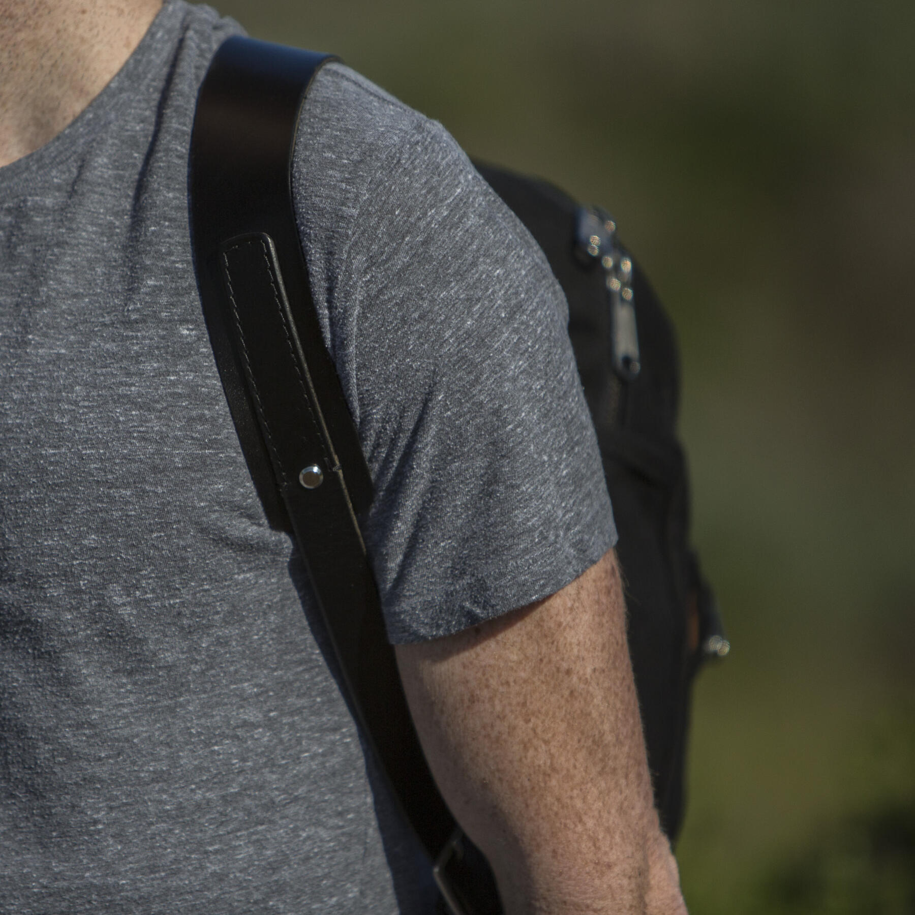 gustin waxed canvas backpack - black