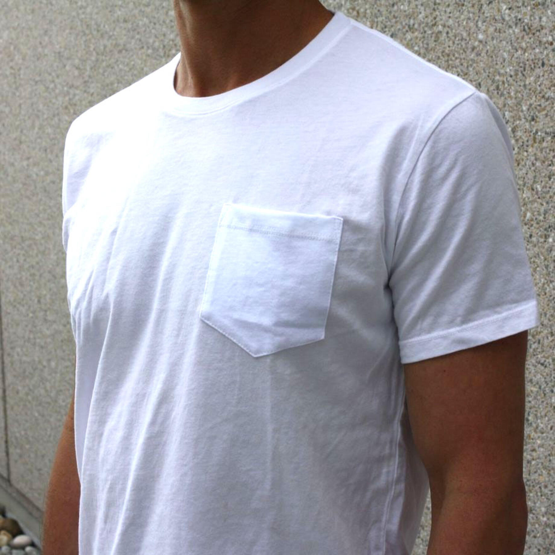 gustin usa pocket t-shirt white 2 pack